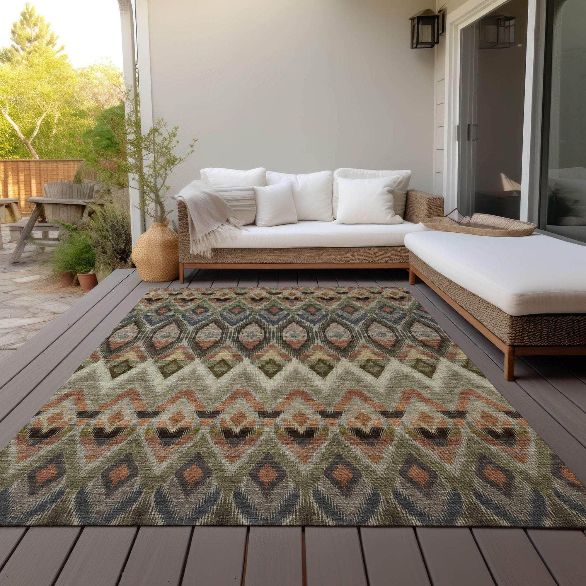 Machine Made ACN617 Taupe Brown Rugs