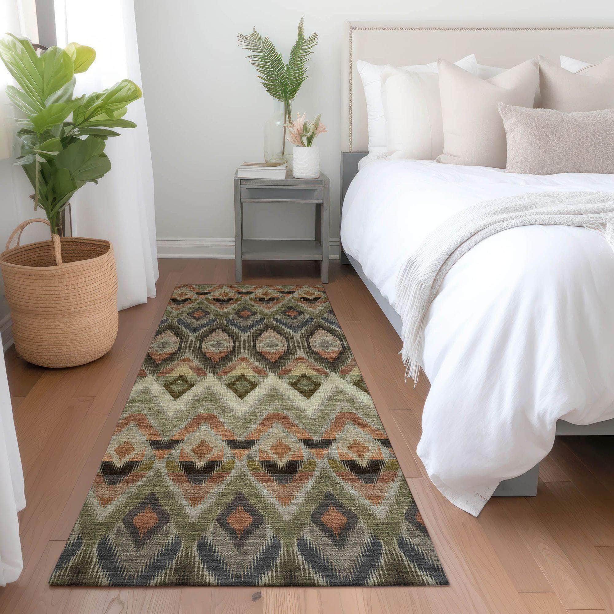 Machine Made ACN617 Taupe Brown Rugs