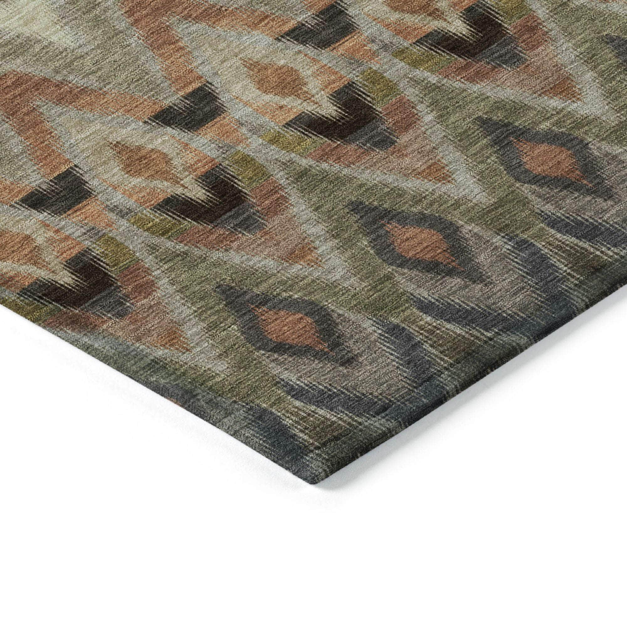 Machine Made ACN617 Taupe Brown Rugs