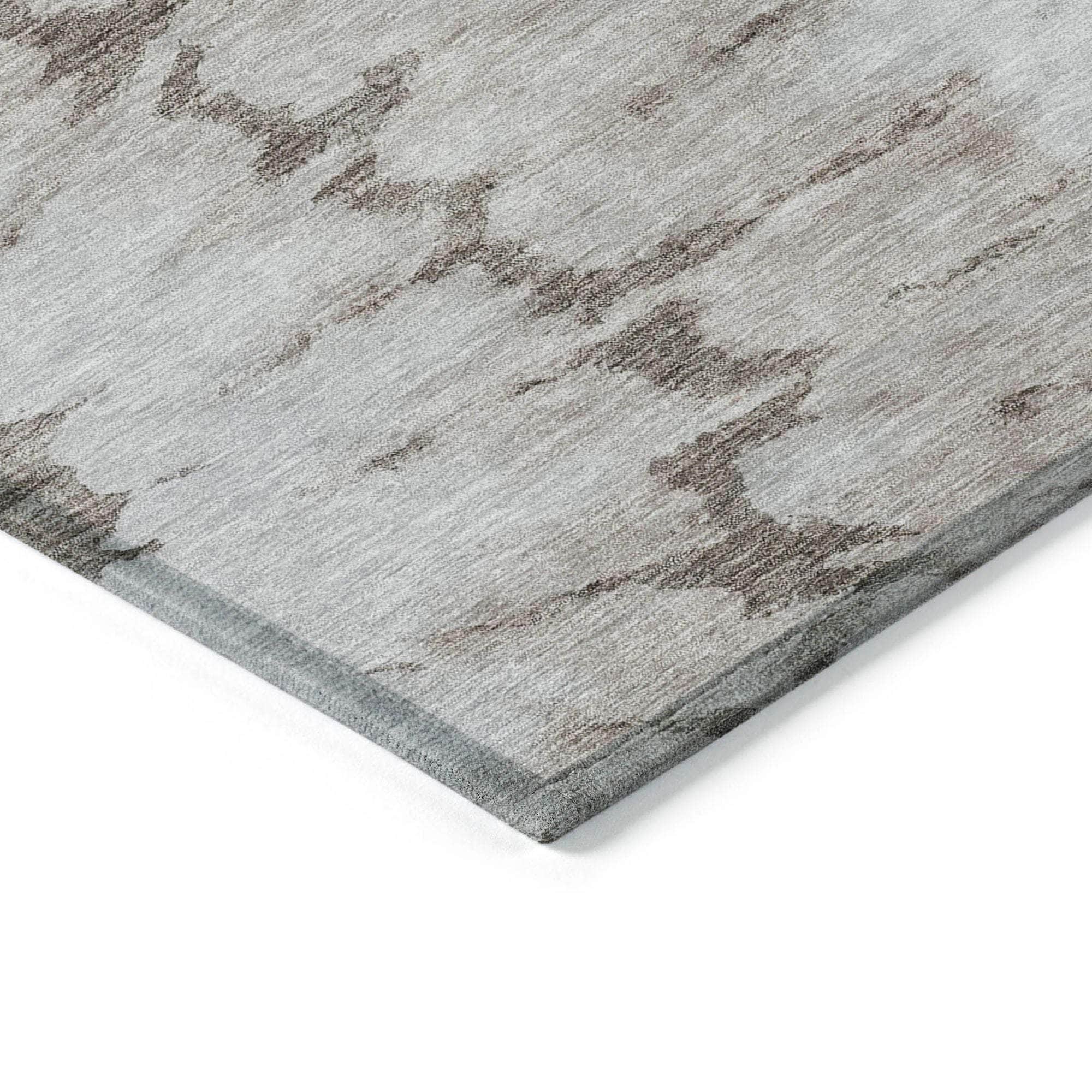 Machine Made ACN614 Taupe Brown Rugs