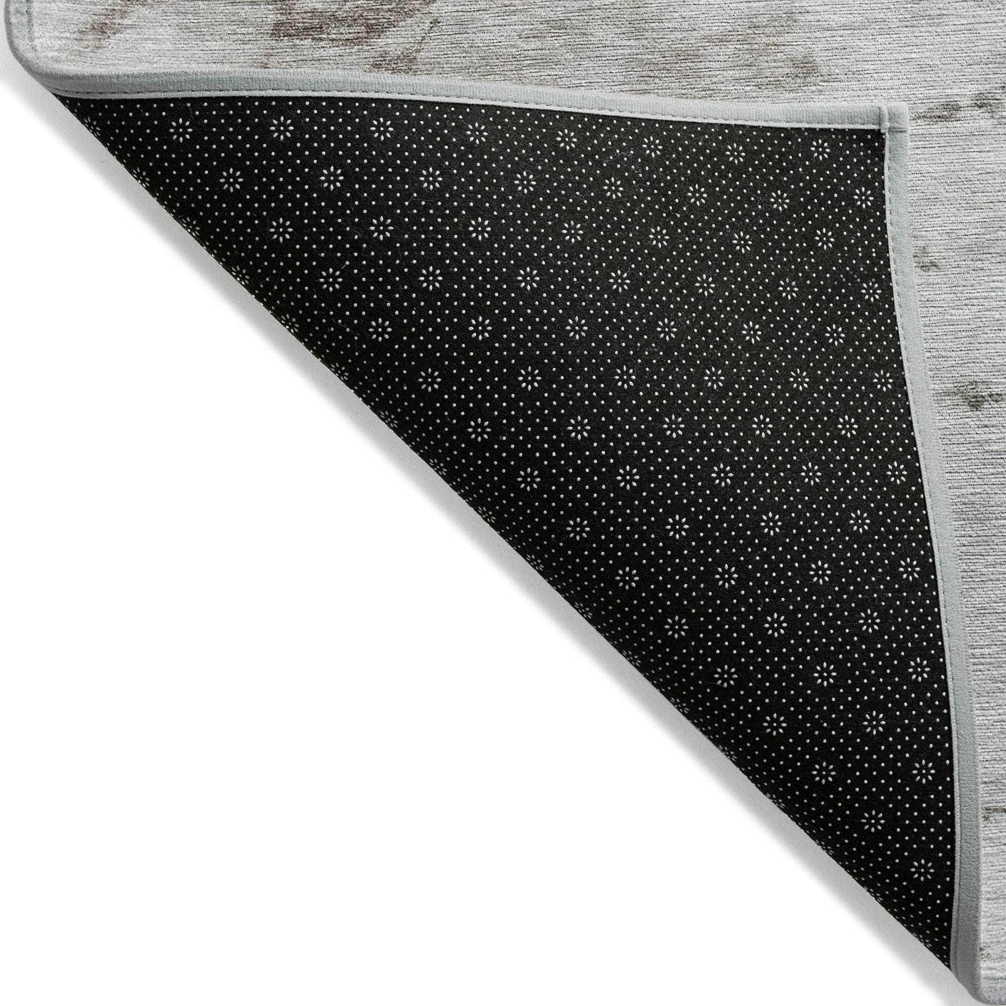 Machine Made ACN614 Taupe Brown Rugs