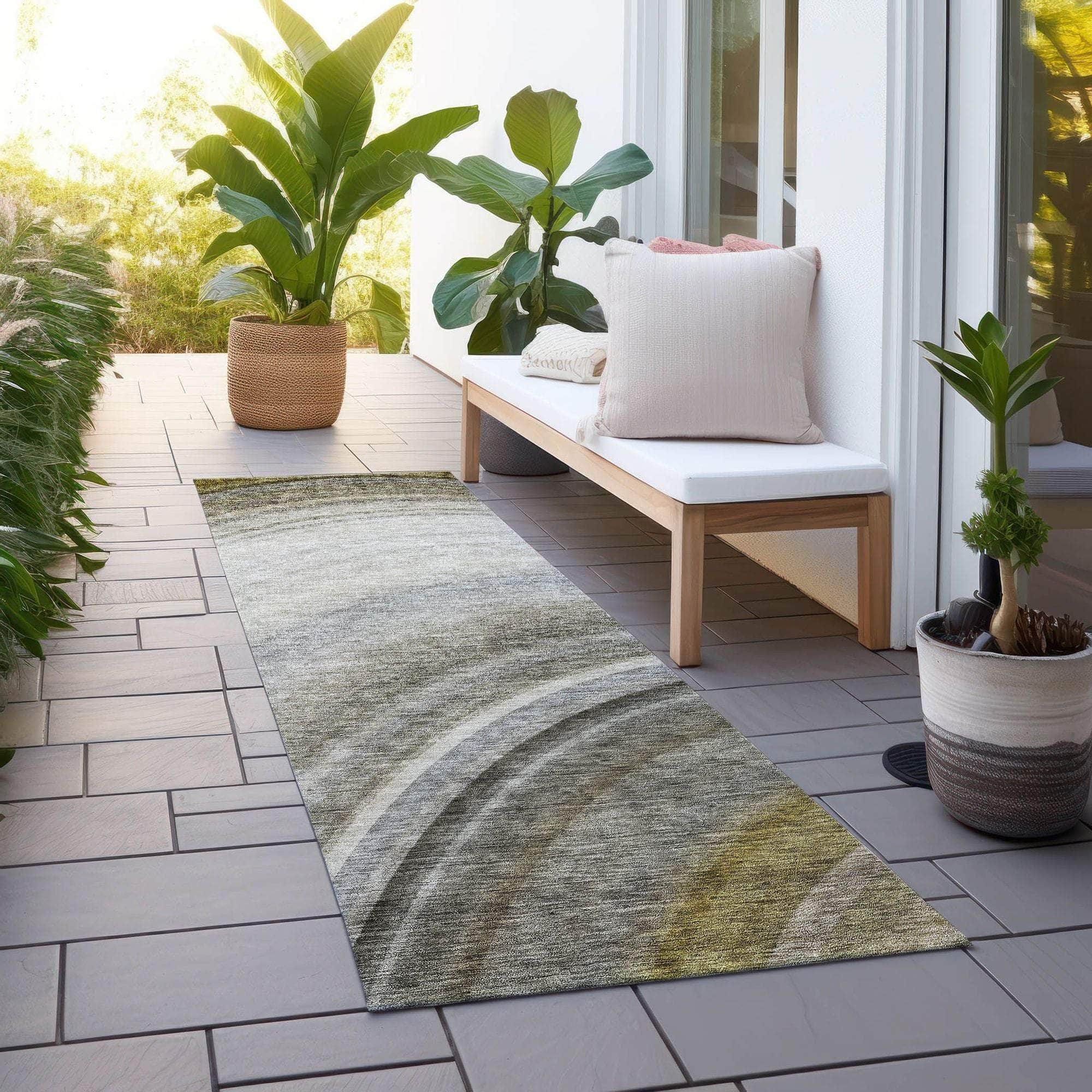 Machine Made ACN584 Taupe Brown Rugs