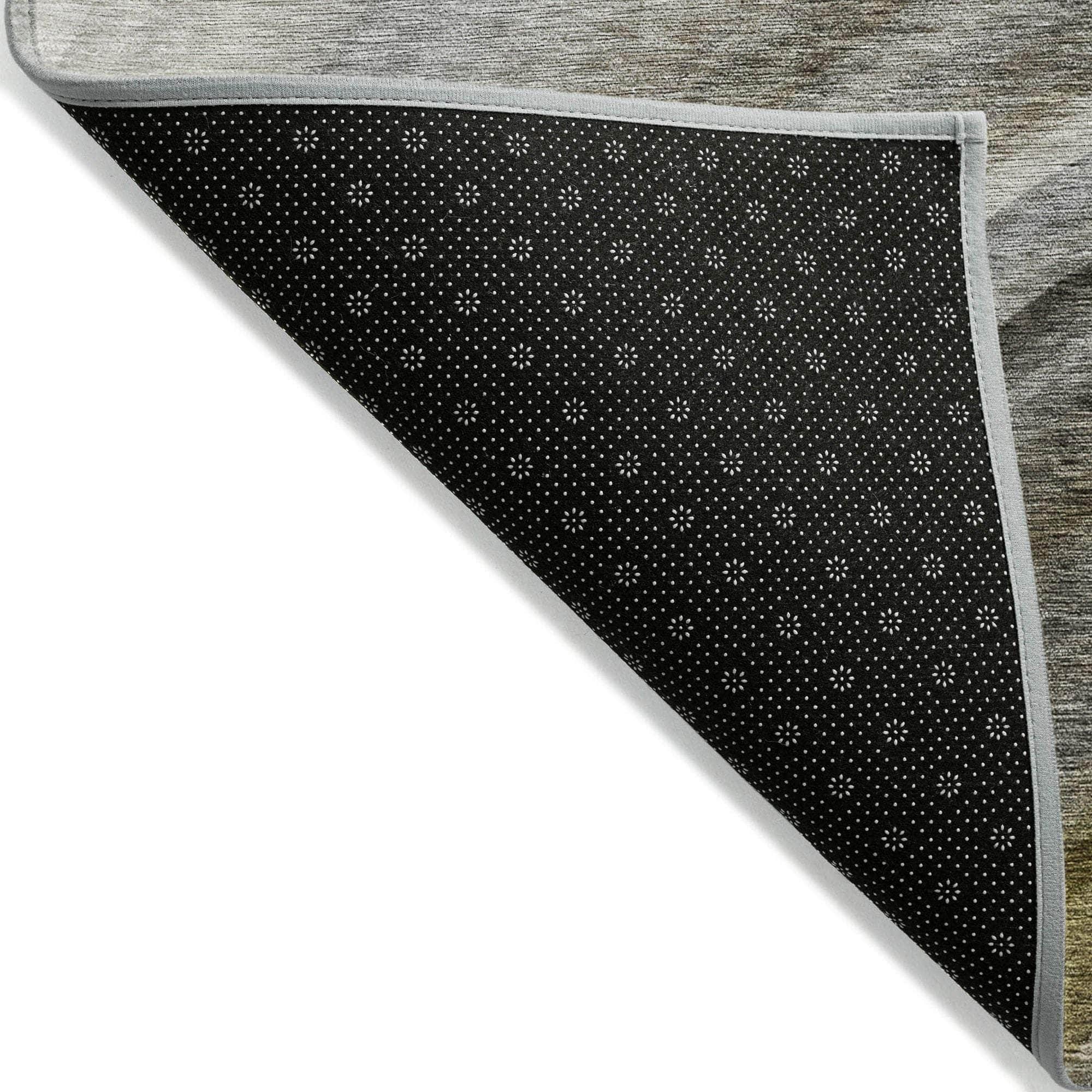 Machine Made ACN584 Taupe Brown Rugs