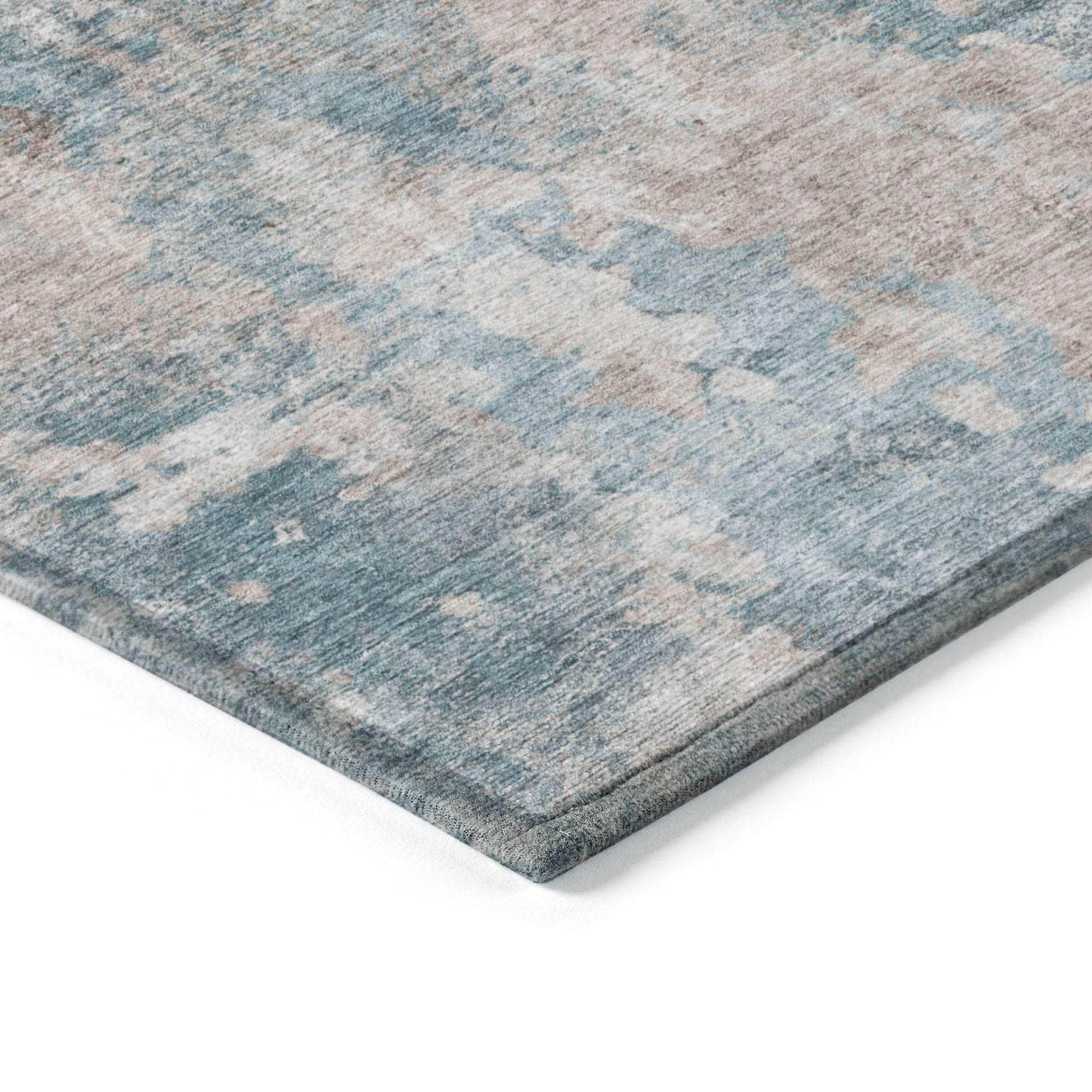 Machine Made ACN573 Teal Rugs