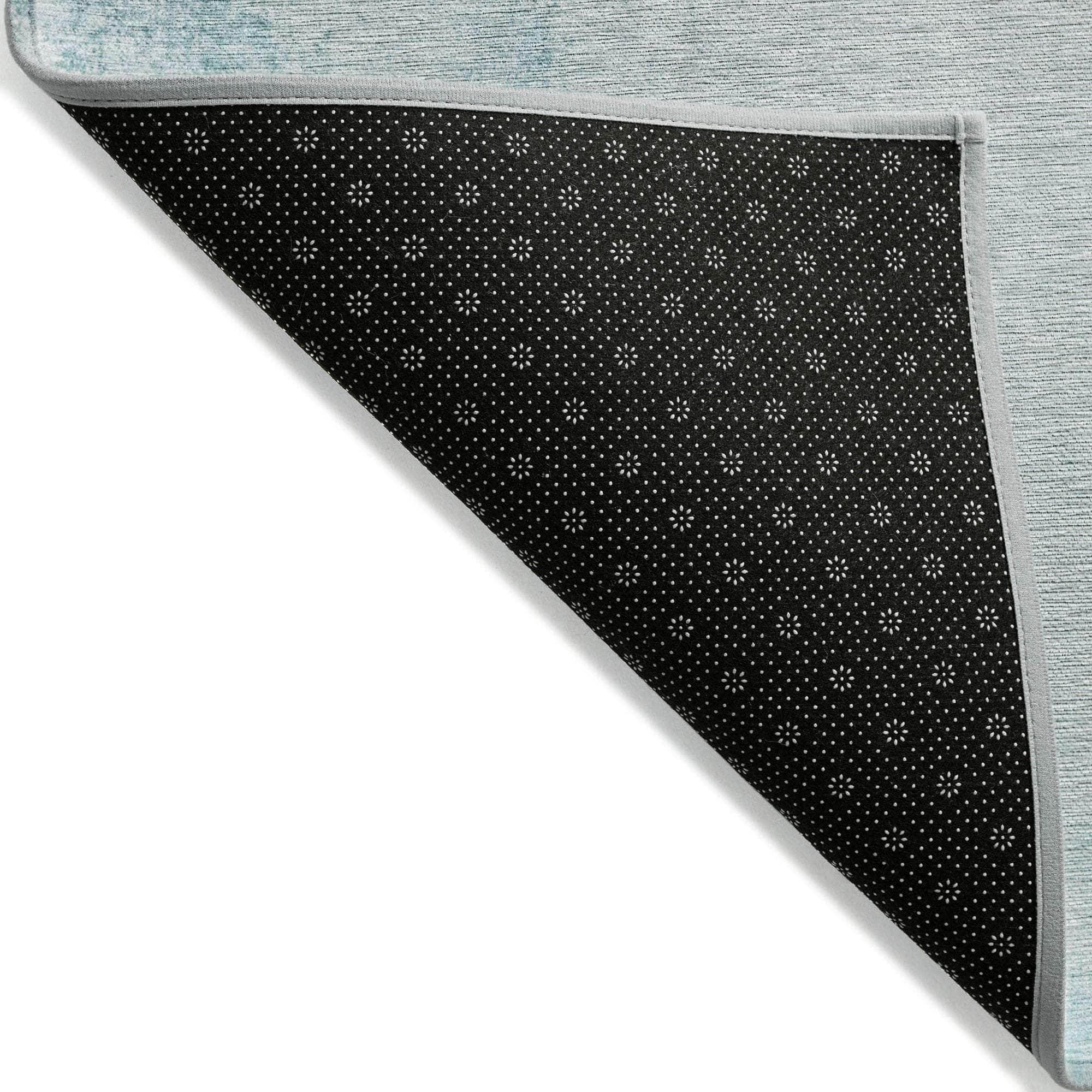 Machine Made ACN601 Teal Rugs
