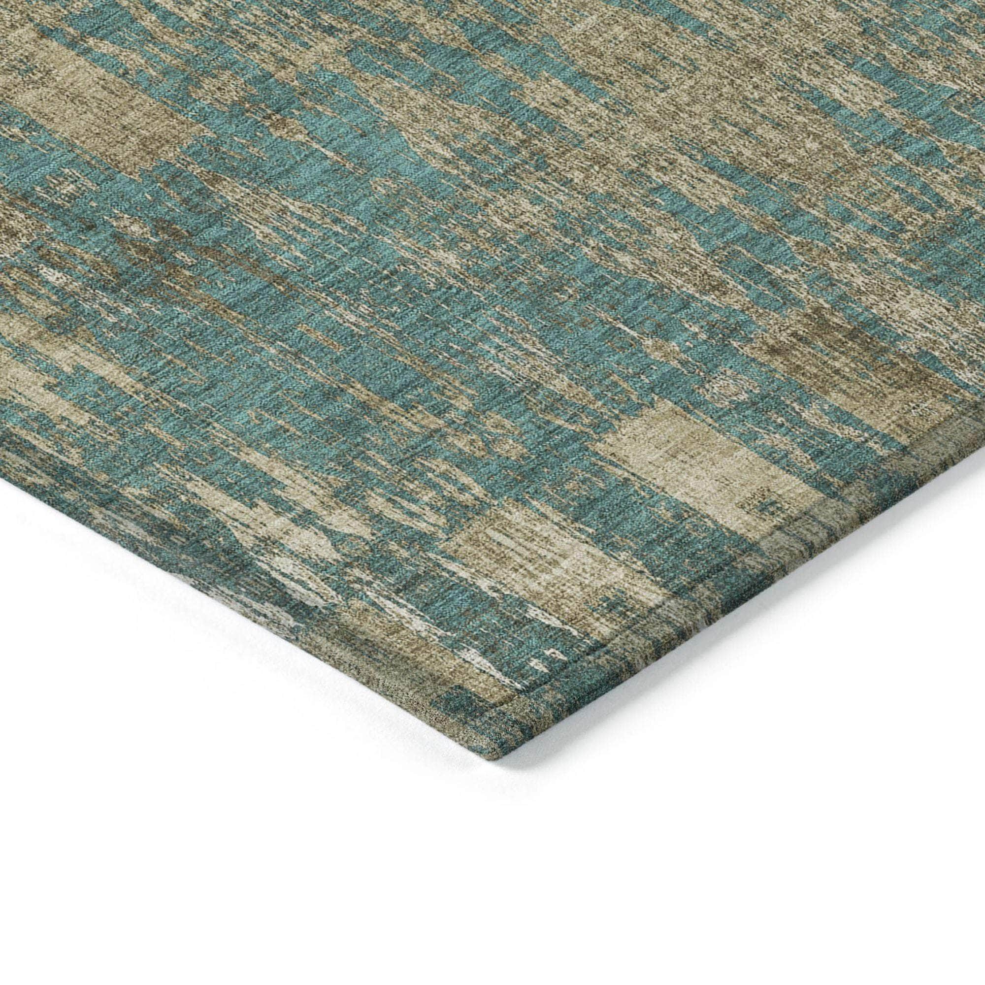 Machine Made ACN580 Teal Rugs