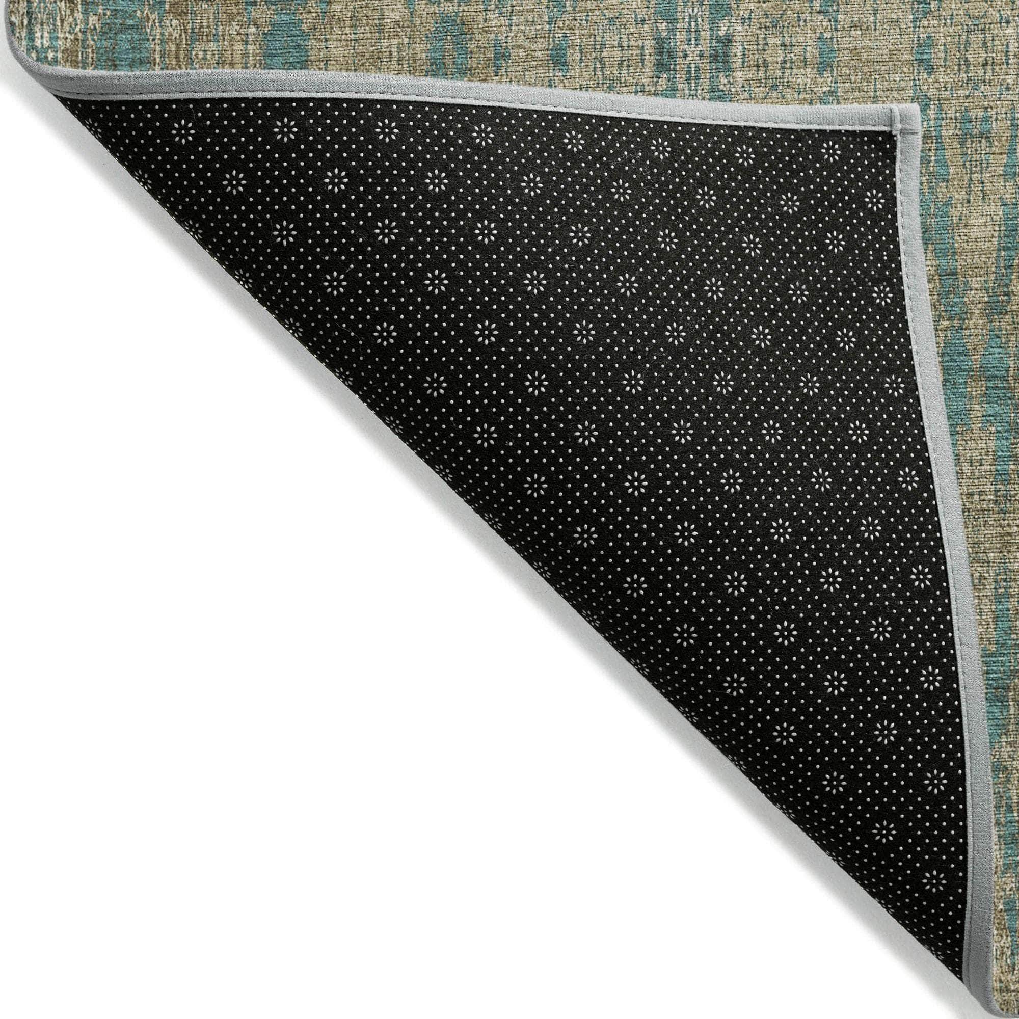 Machine Made ACN580 Teal Rugs