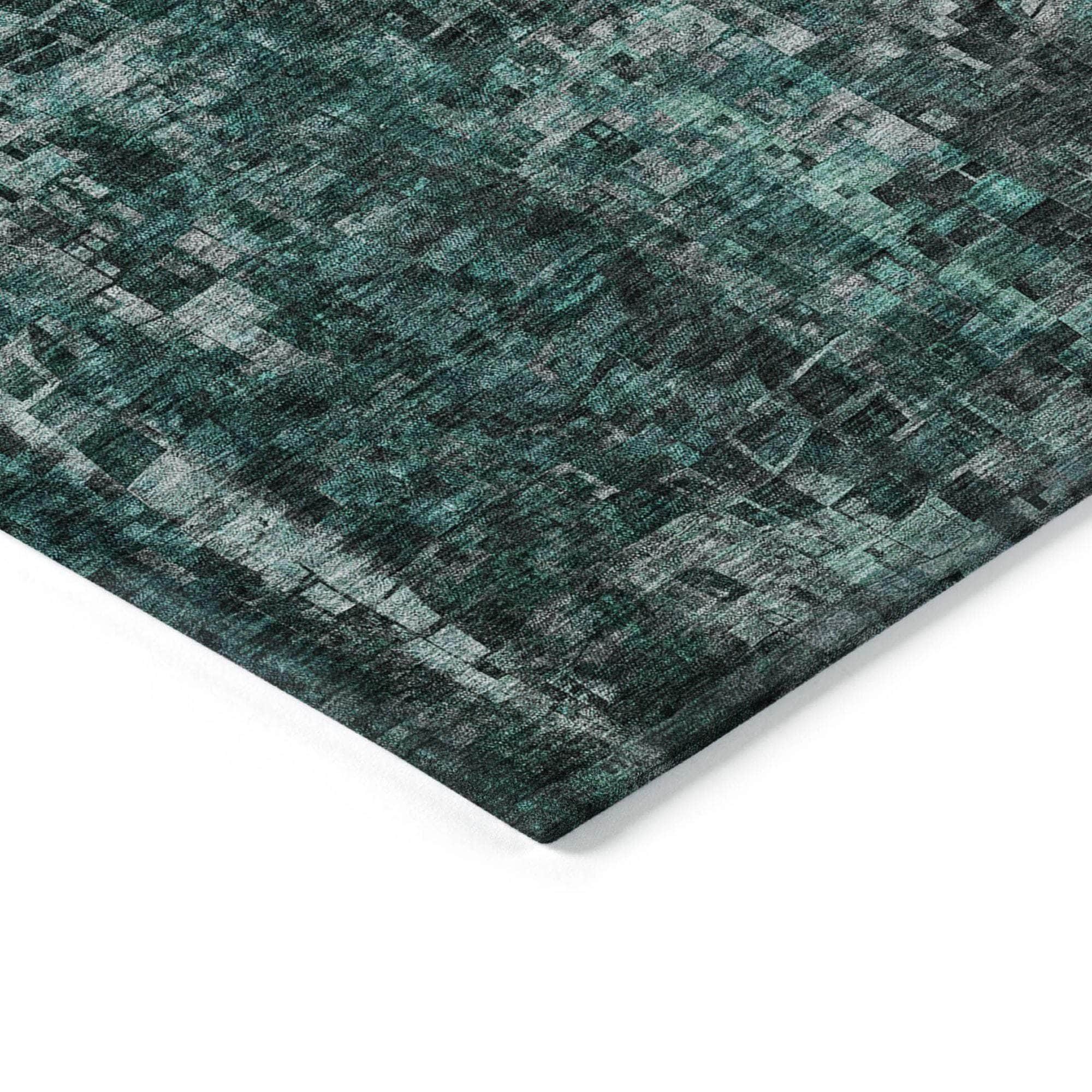 Machine Made ACN581 Teal Rugs