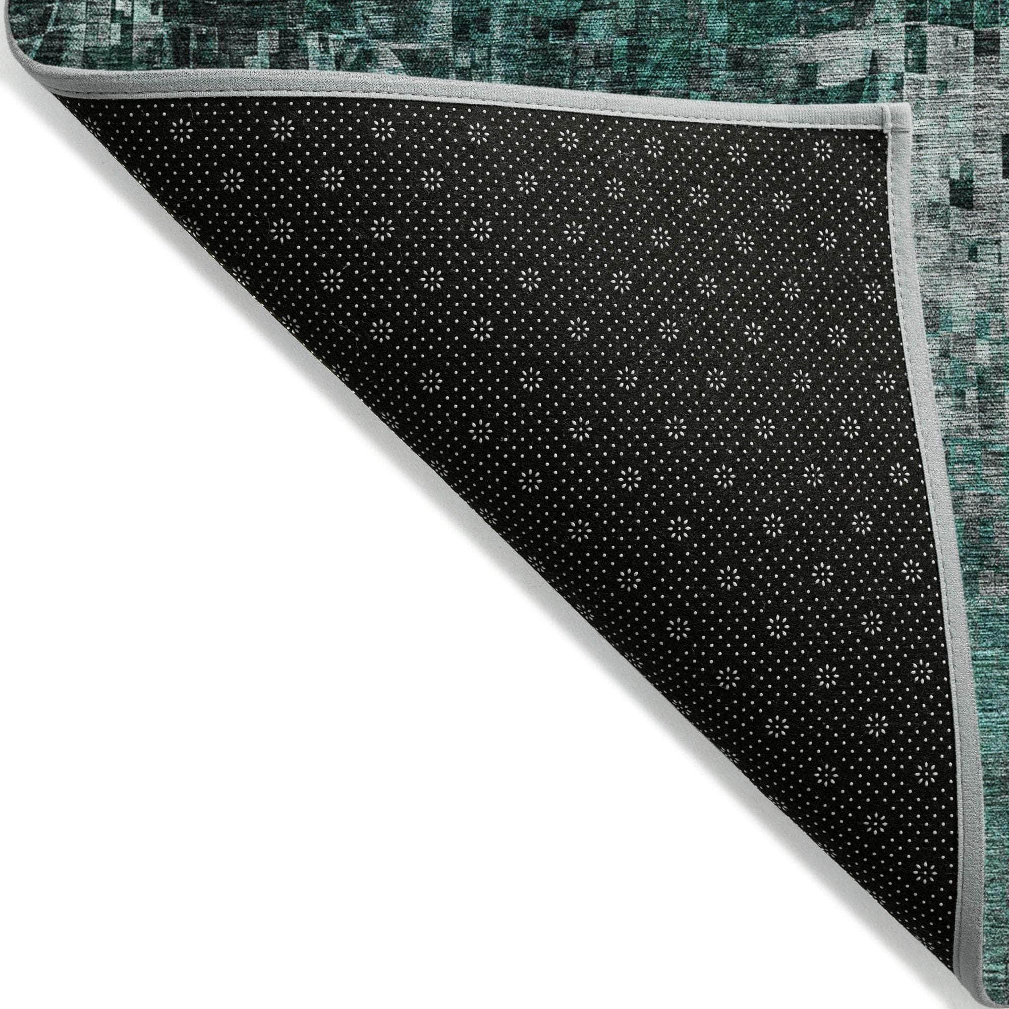 Machine Made ACN581 Teal Rugs