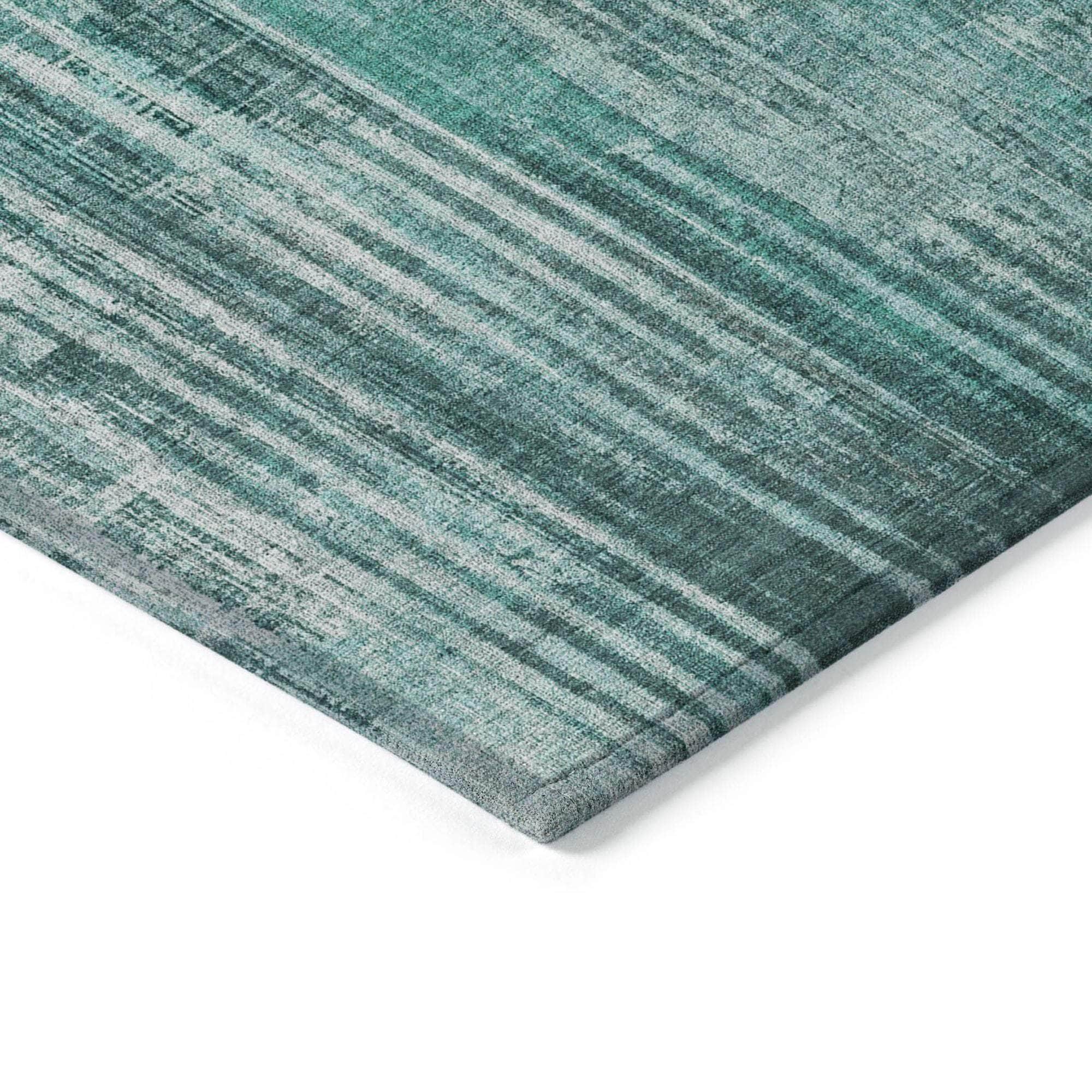 Machine Made ACN582 Teal Rugs