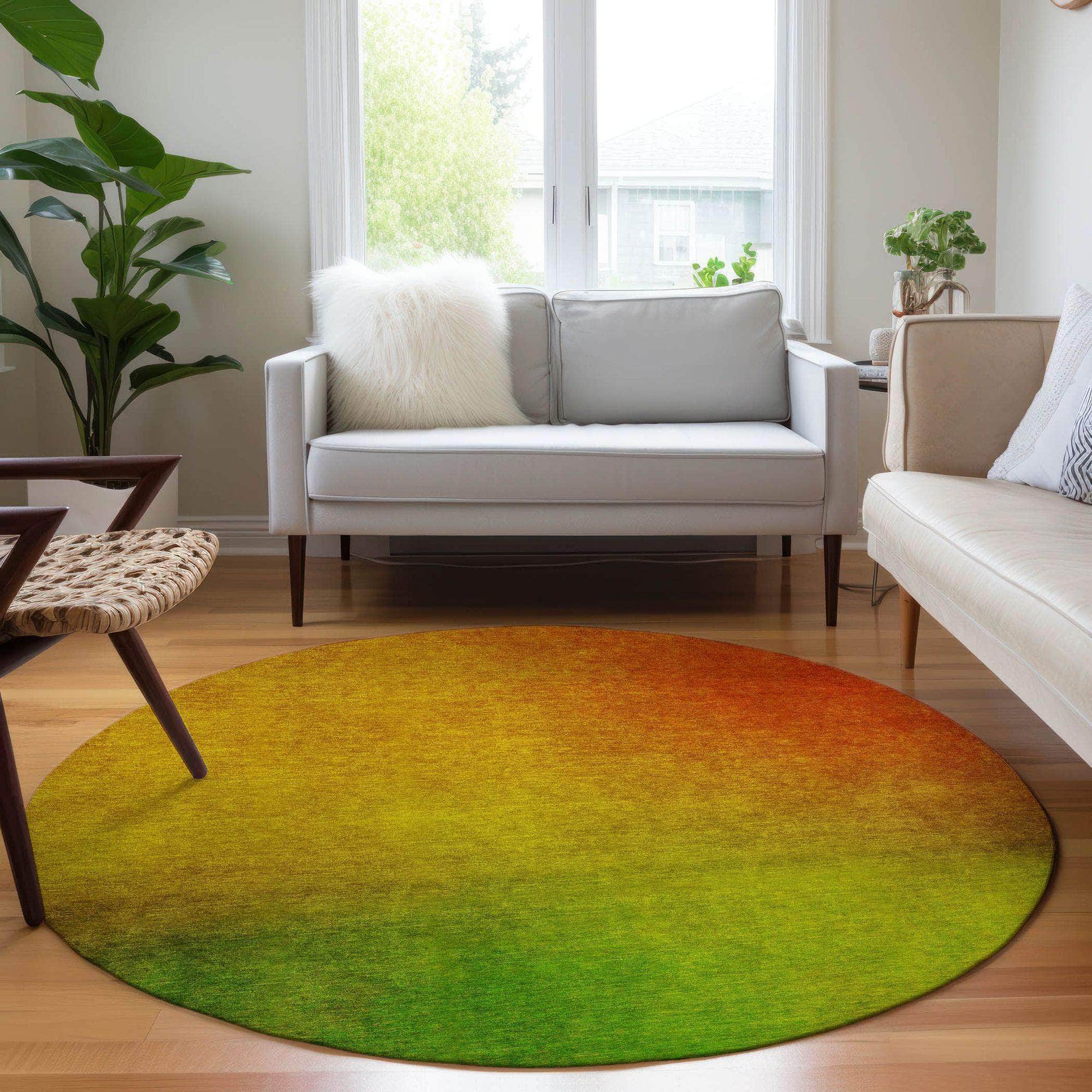 Machine Made ACN583 Terracotta Orange Rugs