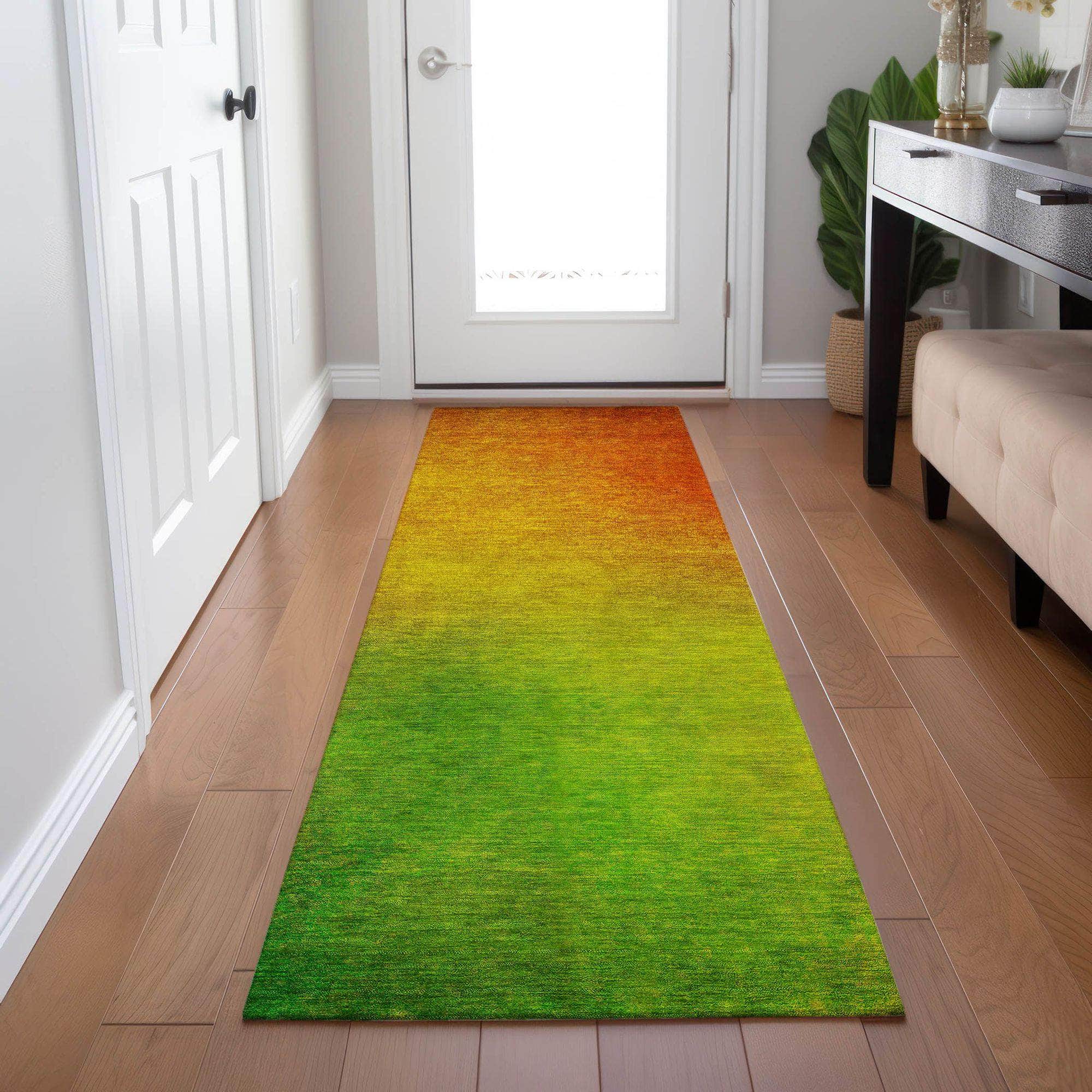 Machine Made ACN583 Terracotta Orange Rugs