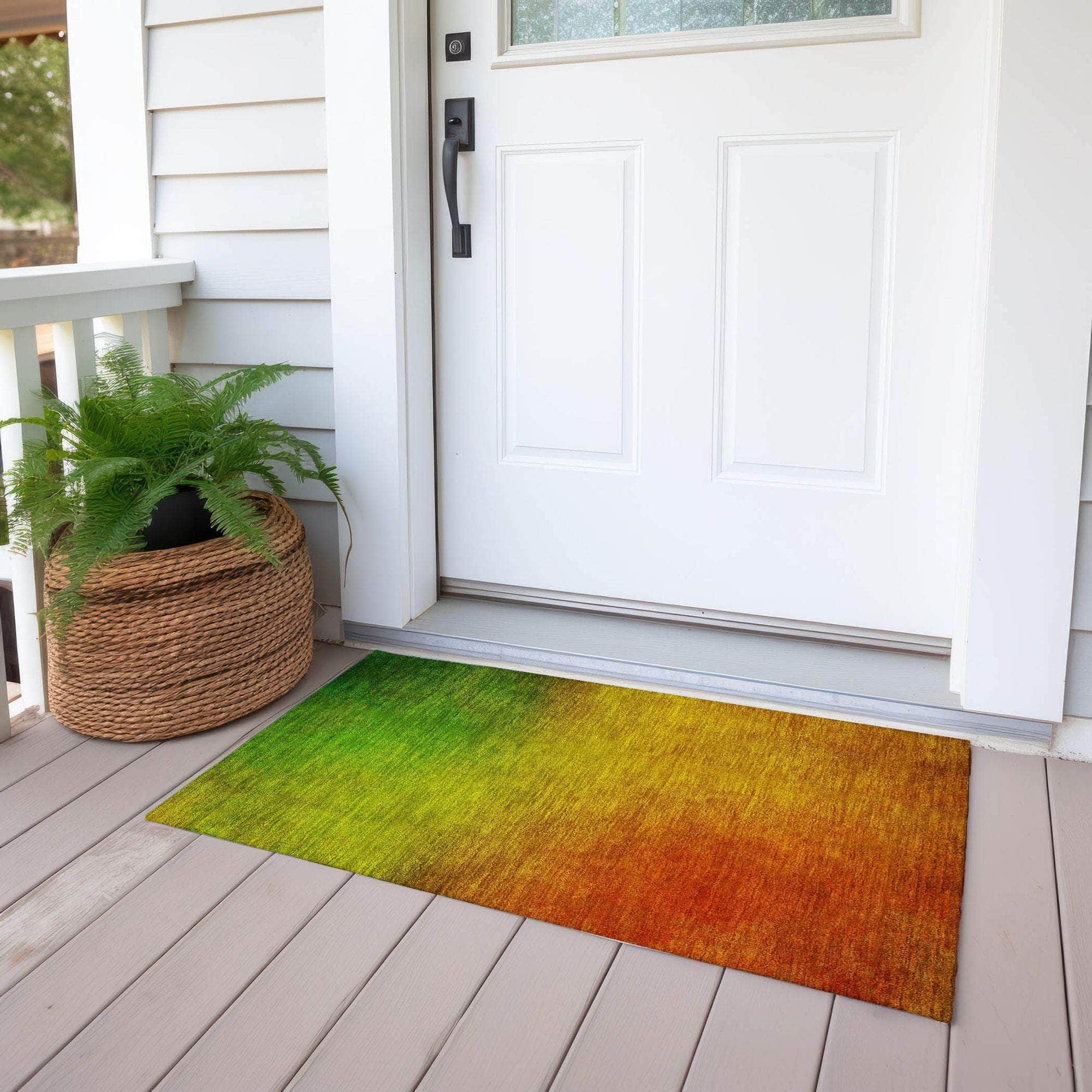 Machine Made ACN583 Terracotta Orange Rugs
