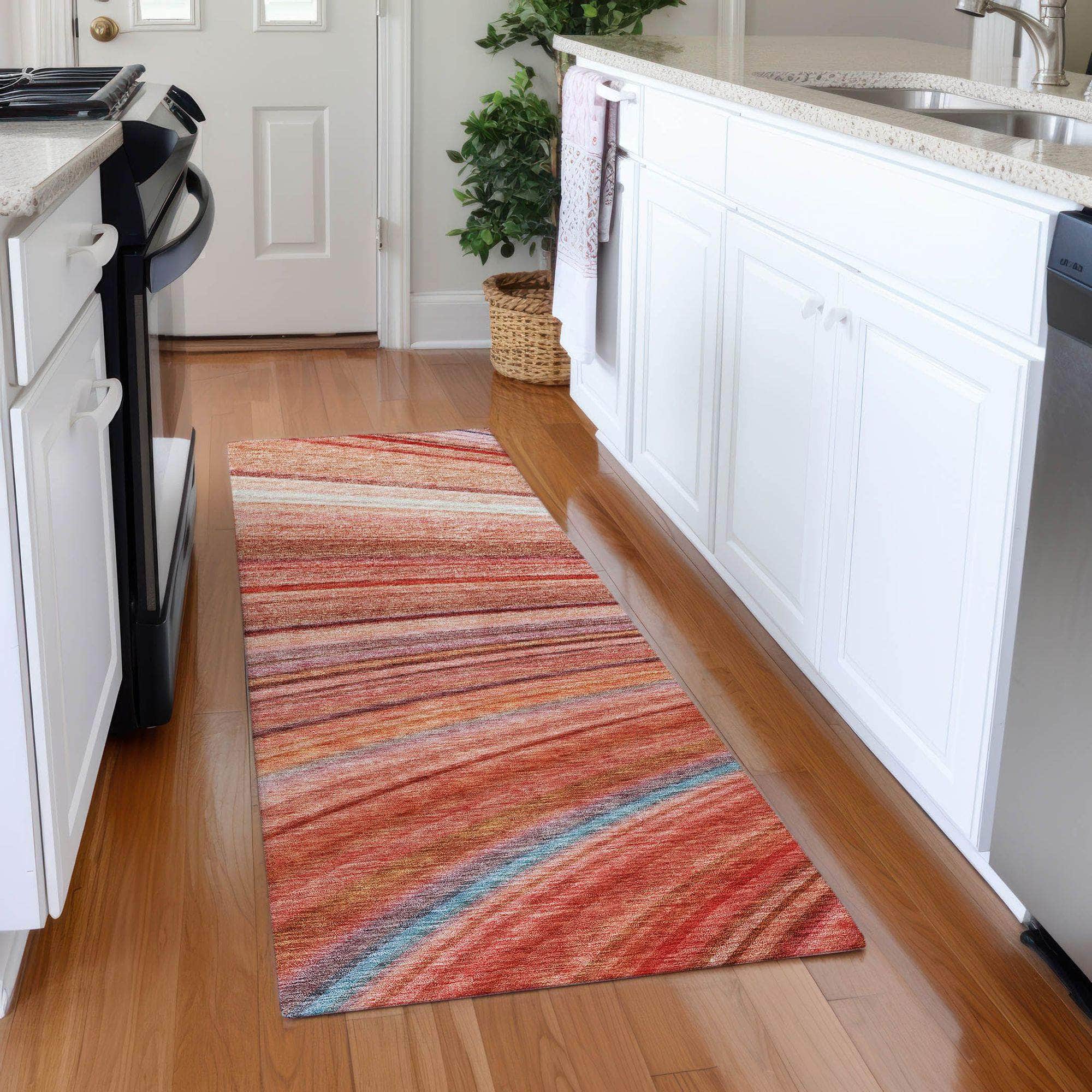 Machine Made ACN585 Terracotta Orange Rugs