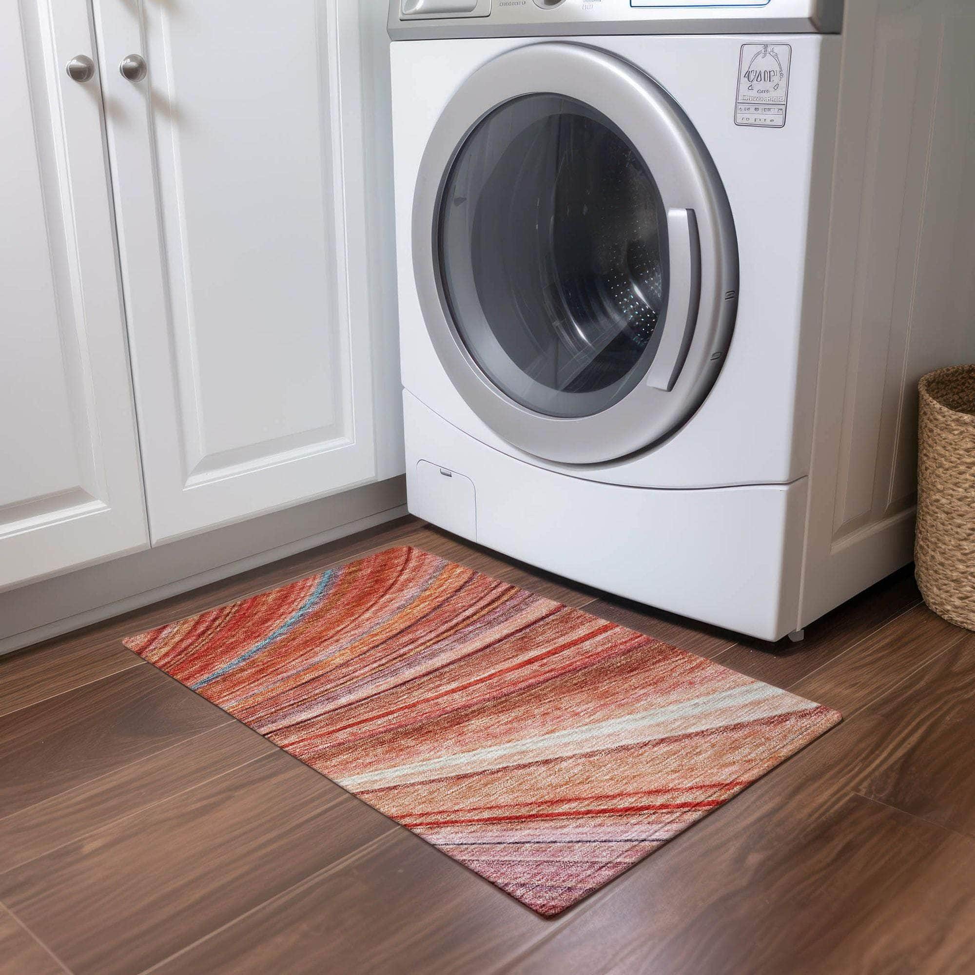 Machine Made ACN585 Terracotta Orange Rugs