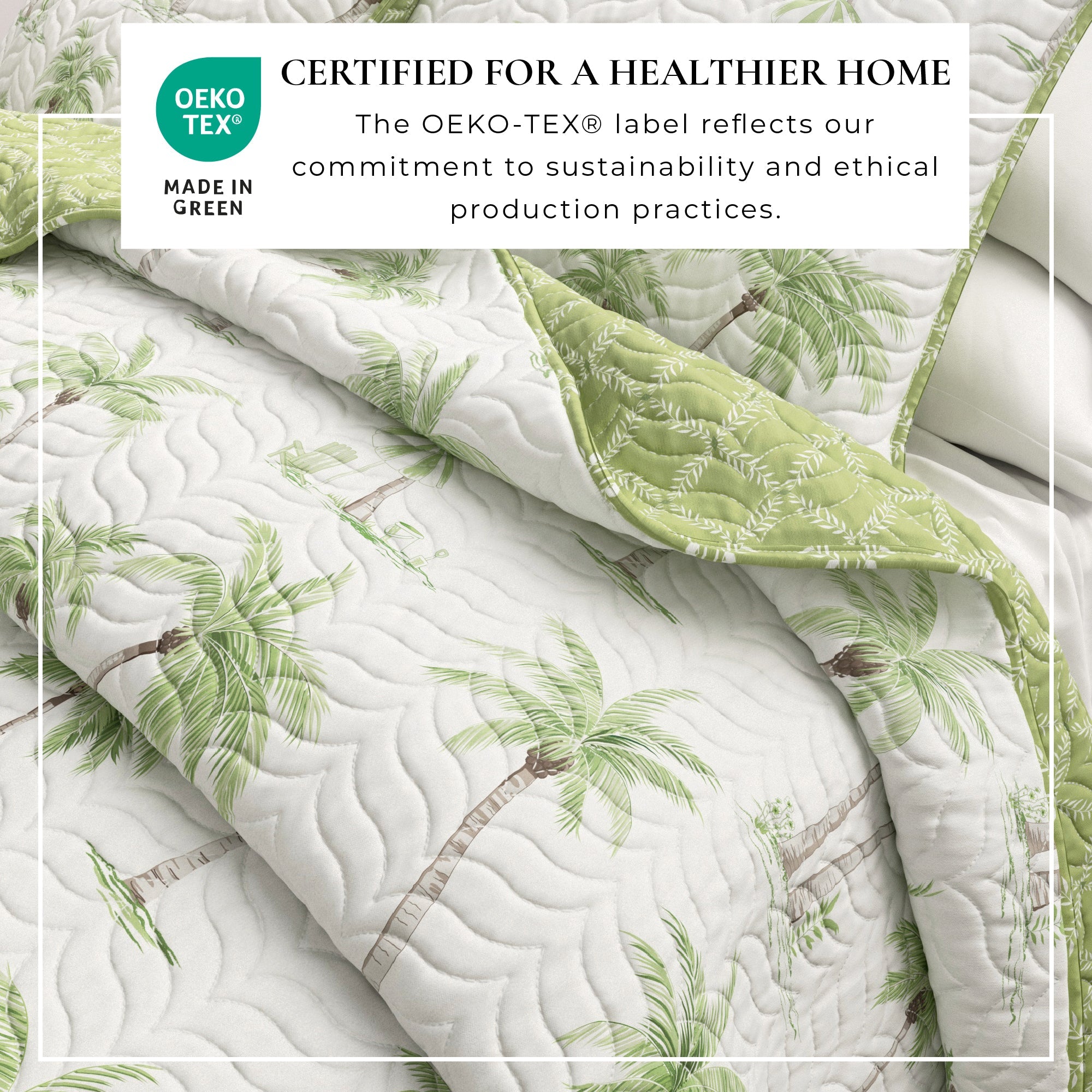 West Palm Trees Coastal Quilt Set - Coronado Collection