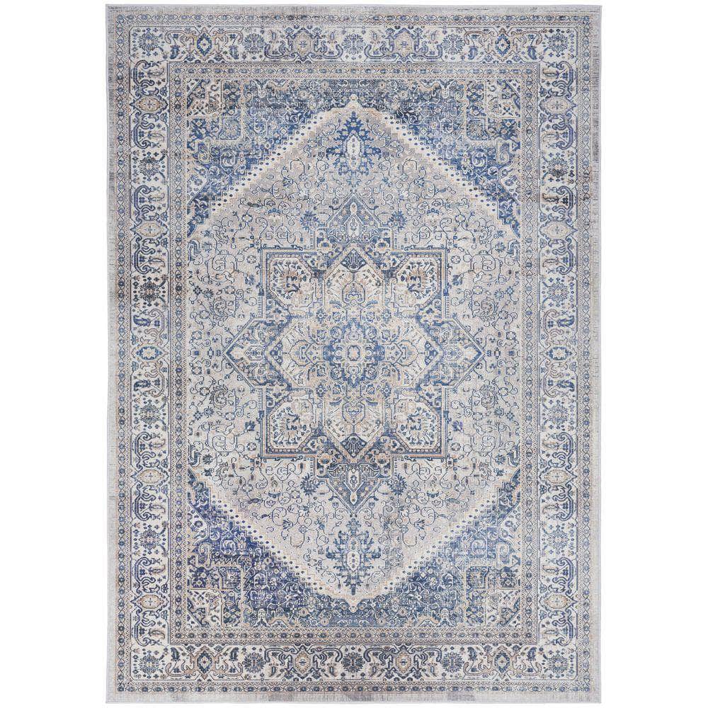 Vintage Home VNH01 Beige Blue Rug #color_beige blue