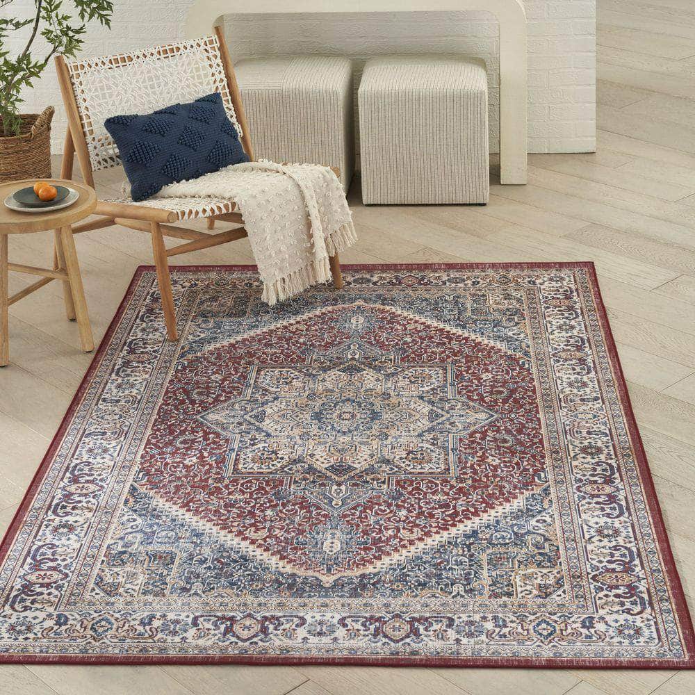 Vintage Home VNH01 Red Blue Rug #color_red blue