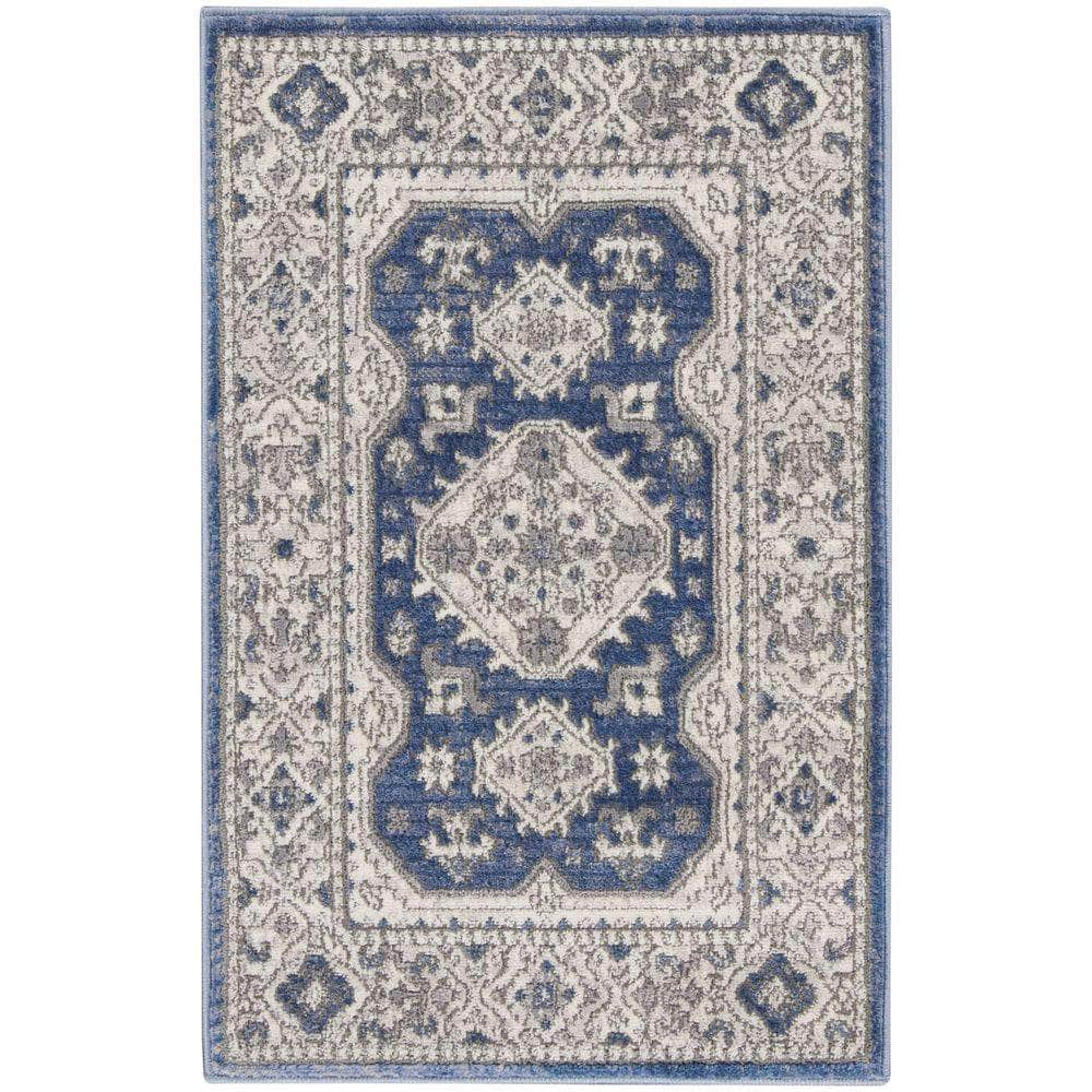 Series 4 SR403 Grey/Navy Rug #color_grey/navy