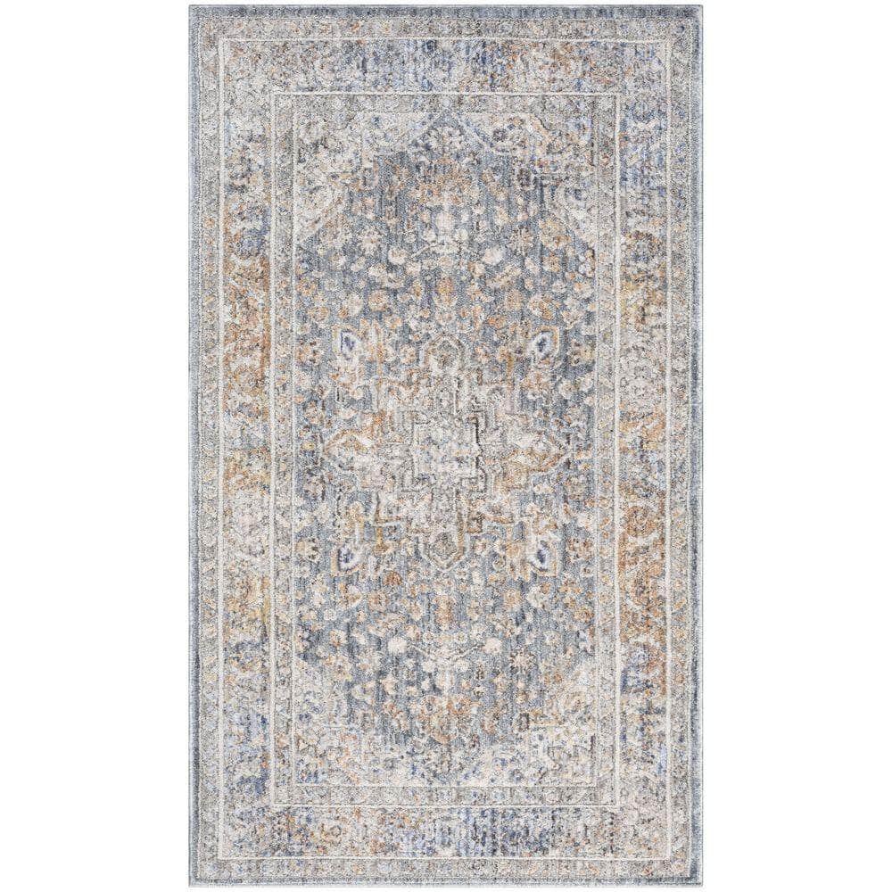Timeless Classics TMC01 Ivory Blue Rug #color_ivory blue