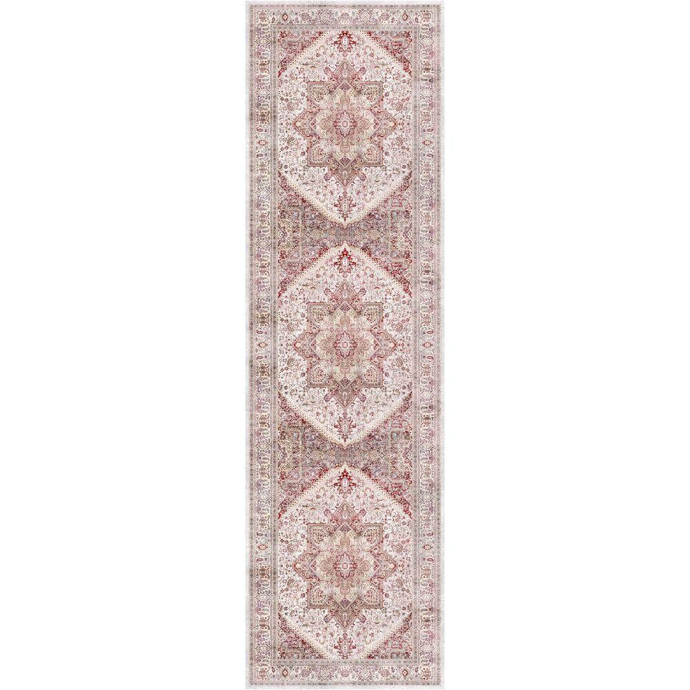 Vintage Home VNH01 Ivory Red Rug #color_ivory red