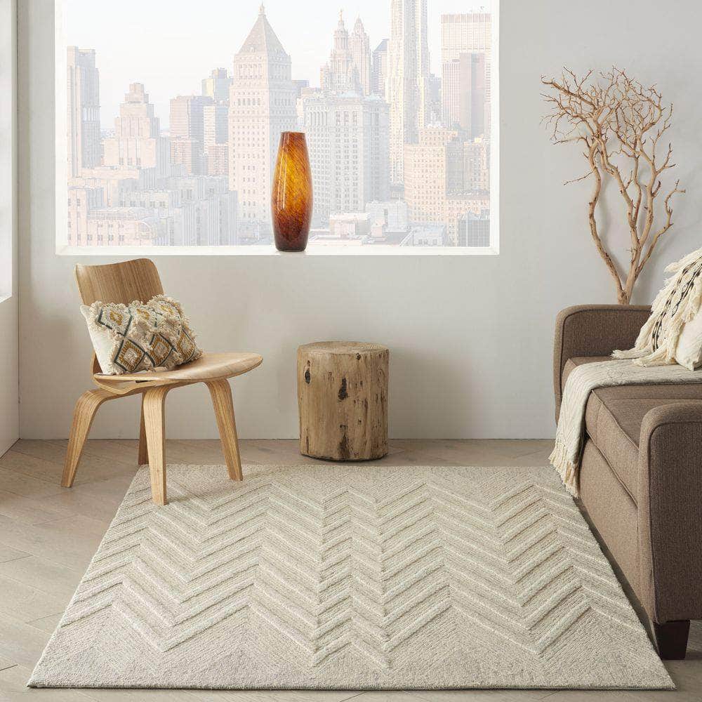 Linked LNK04 Ivory/Grey Rugs #color_ivory/grey