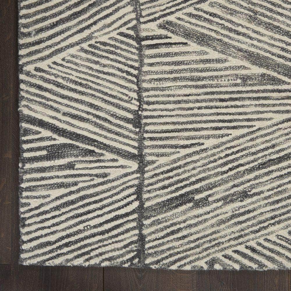 Vail VAI01 Grey/White Rugs #color_grey/white