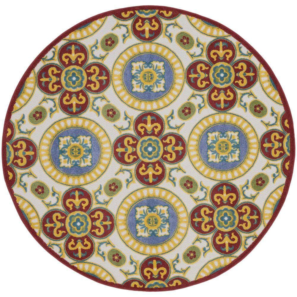 Aloha ALH30 Red Multicolor Rugs #color_red multicolor
