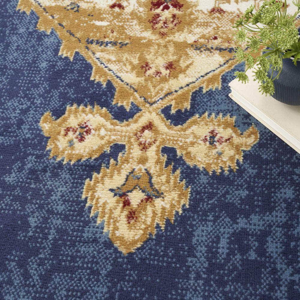 Grafix GRF43 Navy Gold Rug #color_navy gold