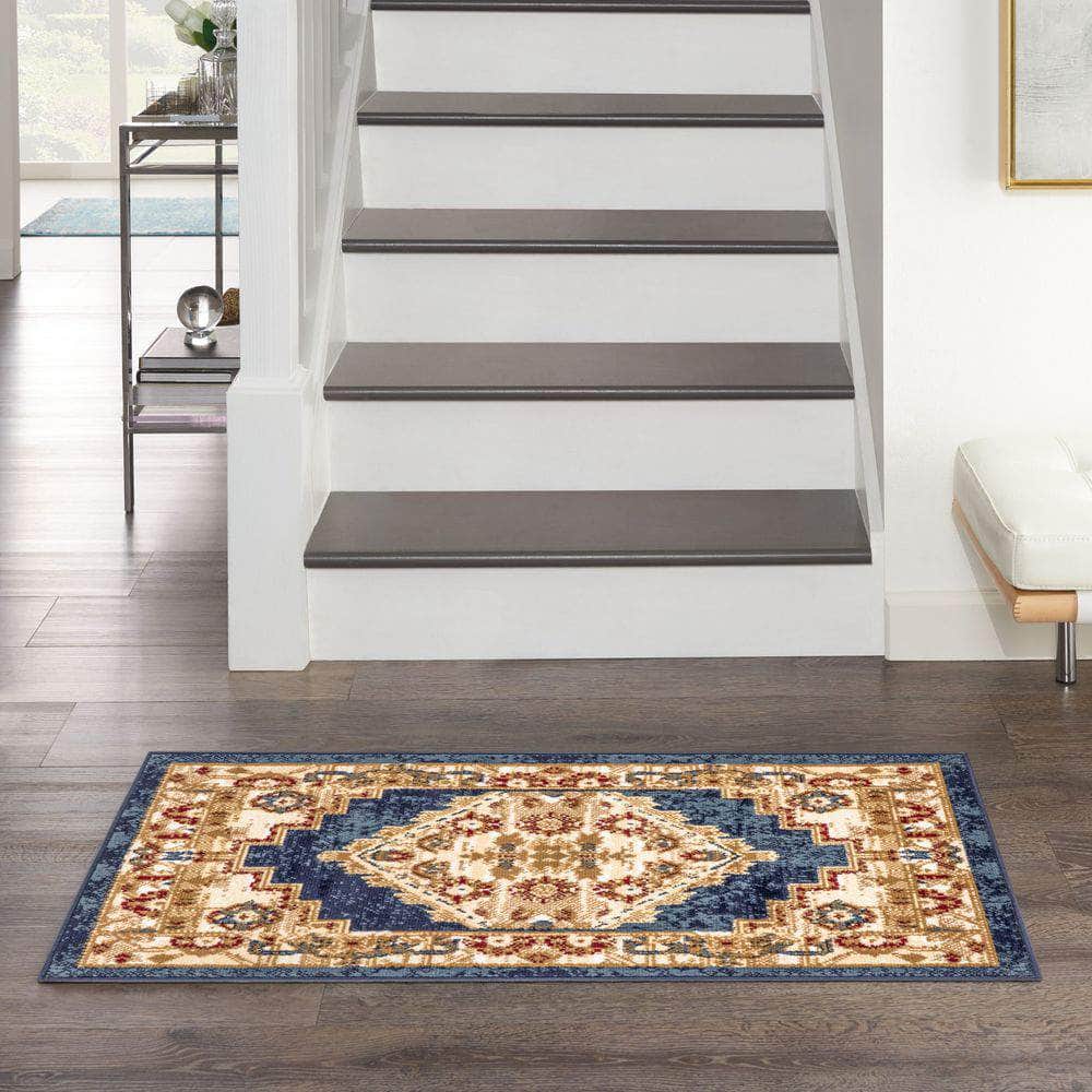 Grafix GRF43 Navy Gold Rug #color_navy gold
