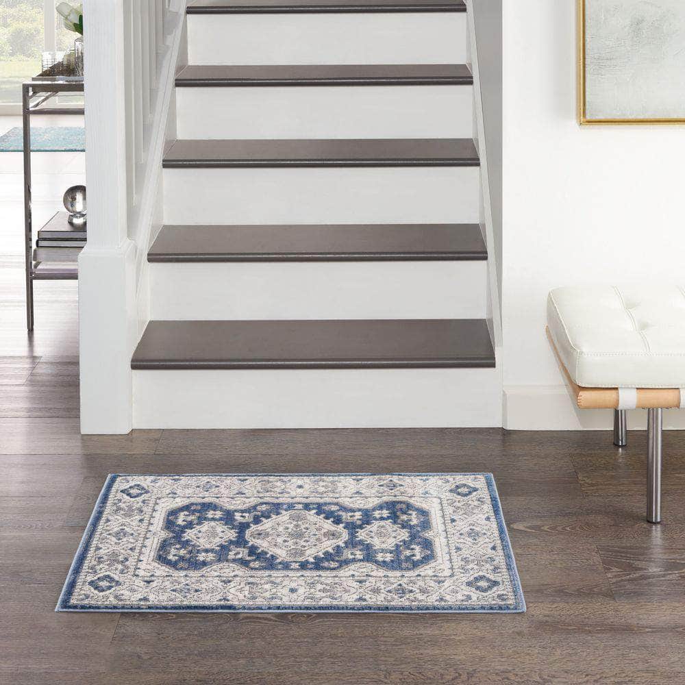 Series 4 SR403 Grey/Navy Rug #color_grey/navy