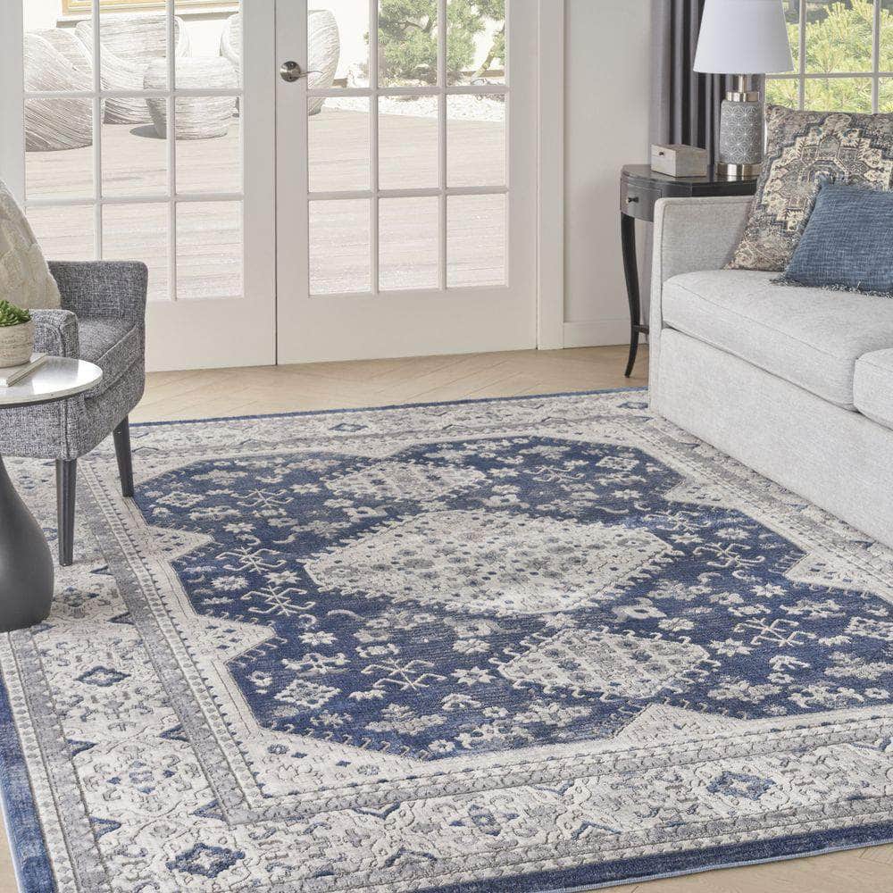 Series 4 SR403 Grey/Navy Rug #color_grey/navy