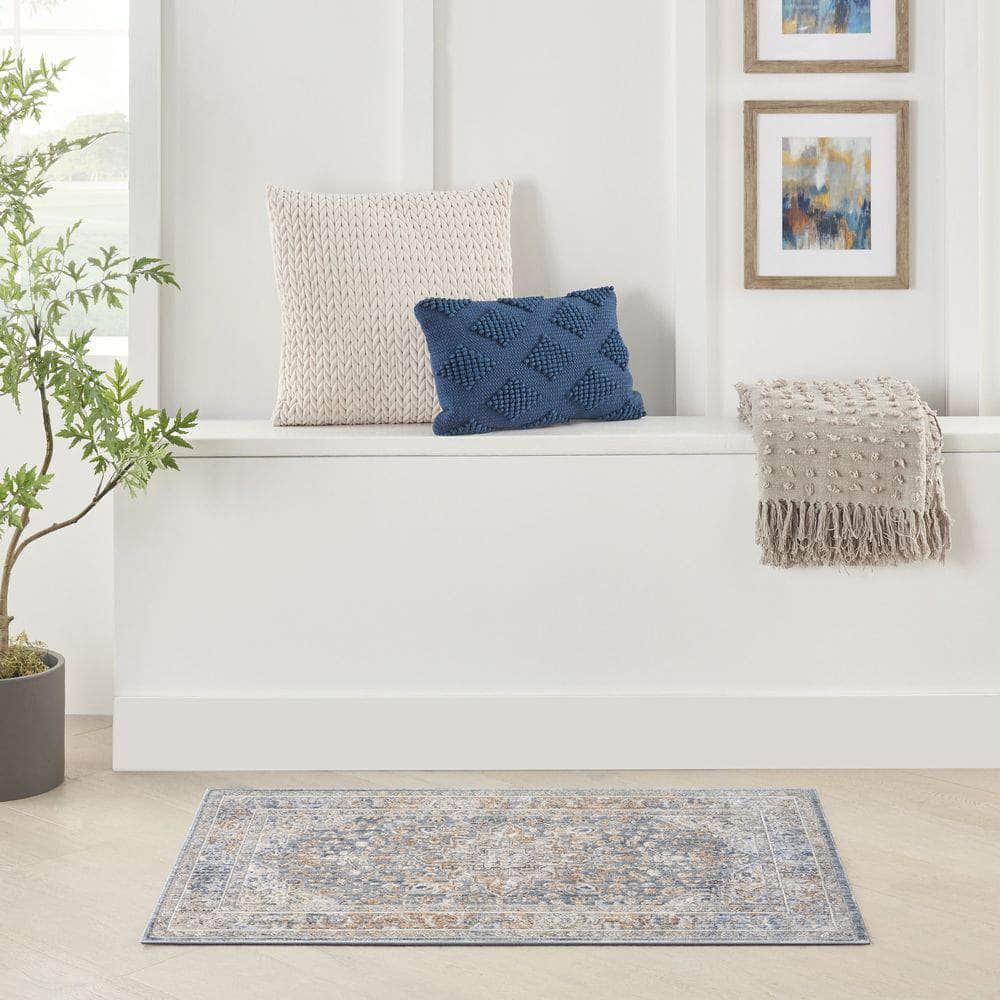 Timeless Classics TMC01 Ivory Blue Rug #color_ivory blue
