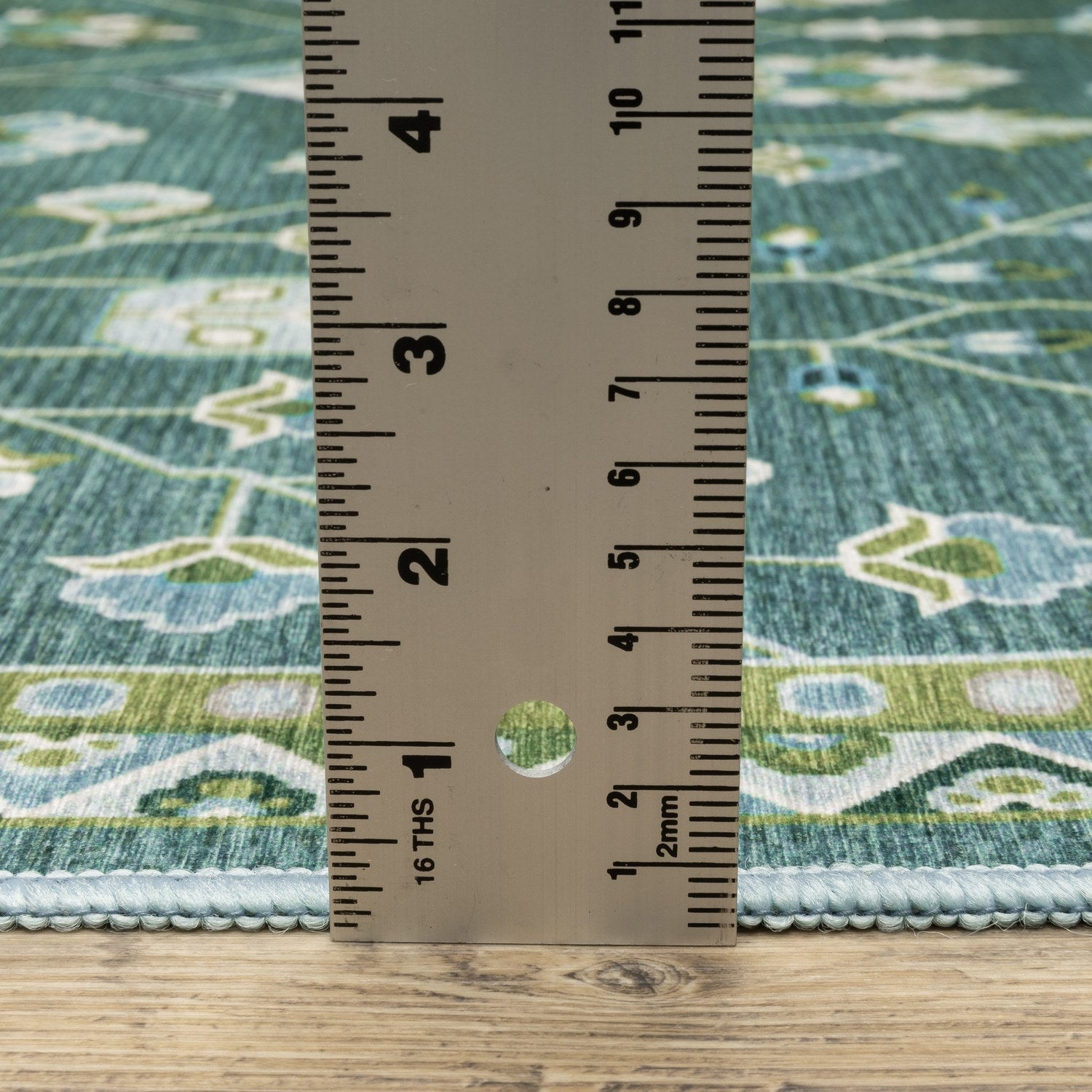 Addison Vine Oushak Teal Green Machine Washable Rug - Addison ADD08
