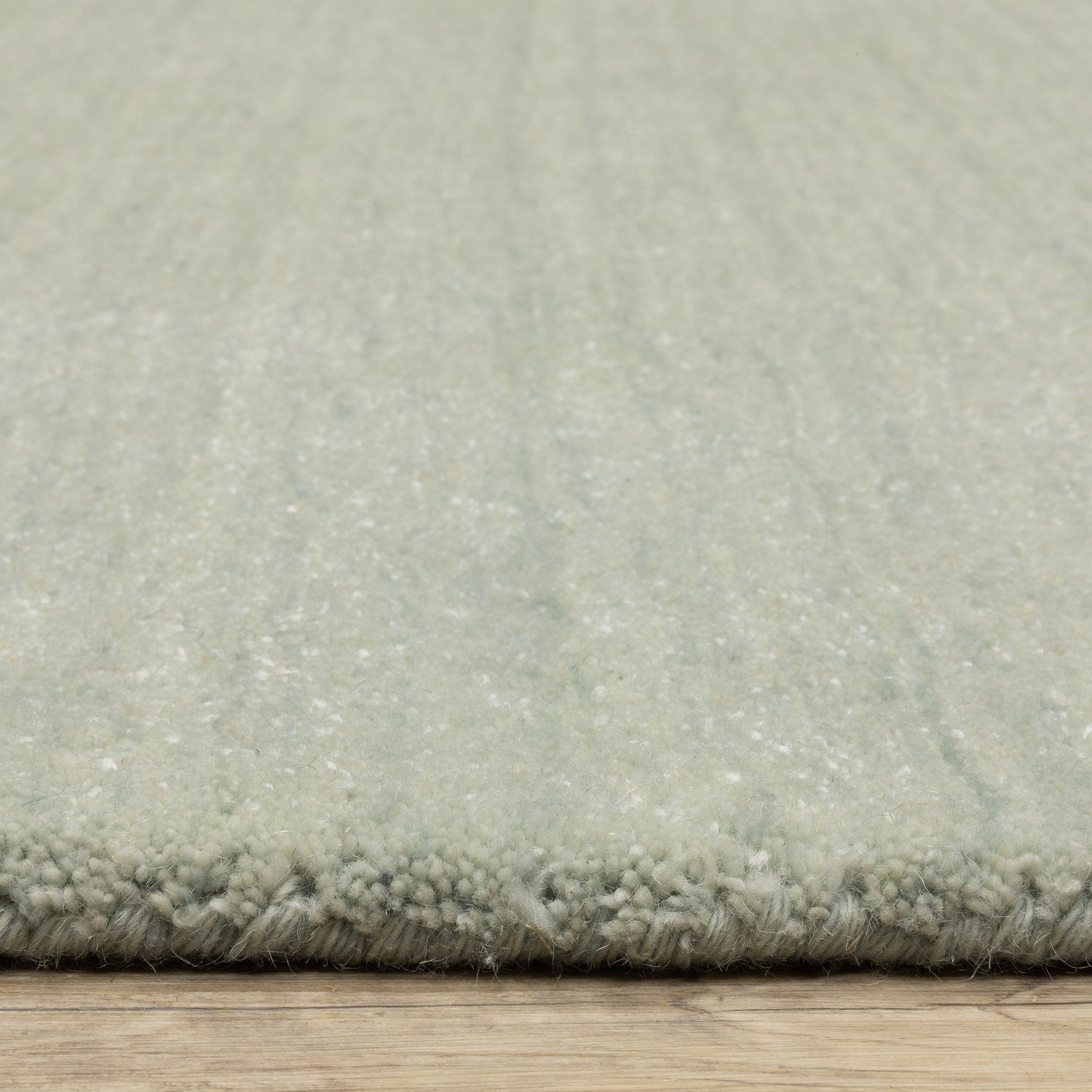 Aniston II Heathered Silver Solid Wool Rug - Aniston II 27115