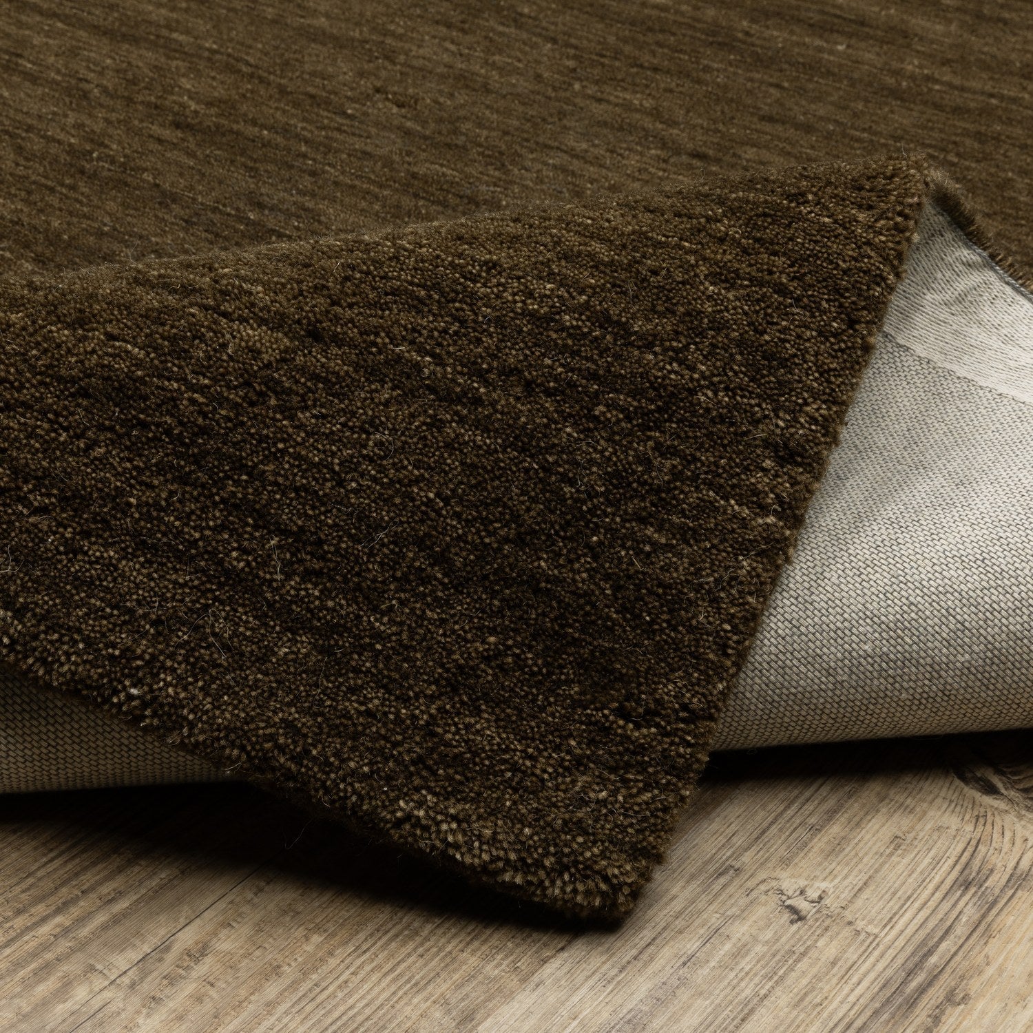 Aniston II Heathered Brown Solid Wool Rug - Aniston II 27117
