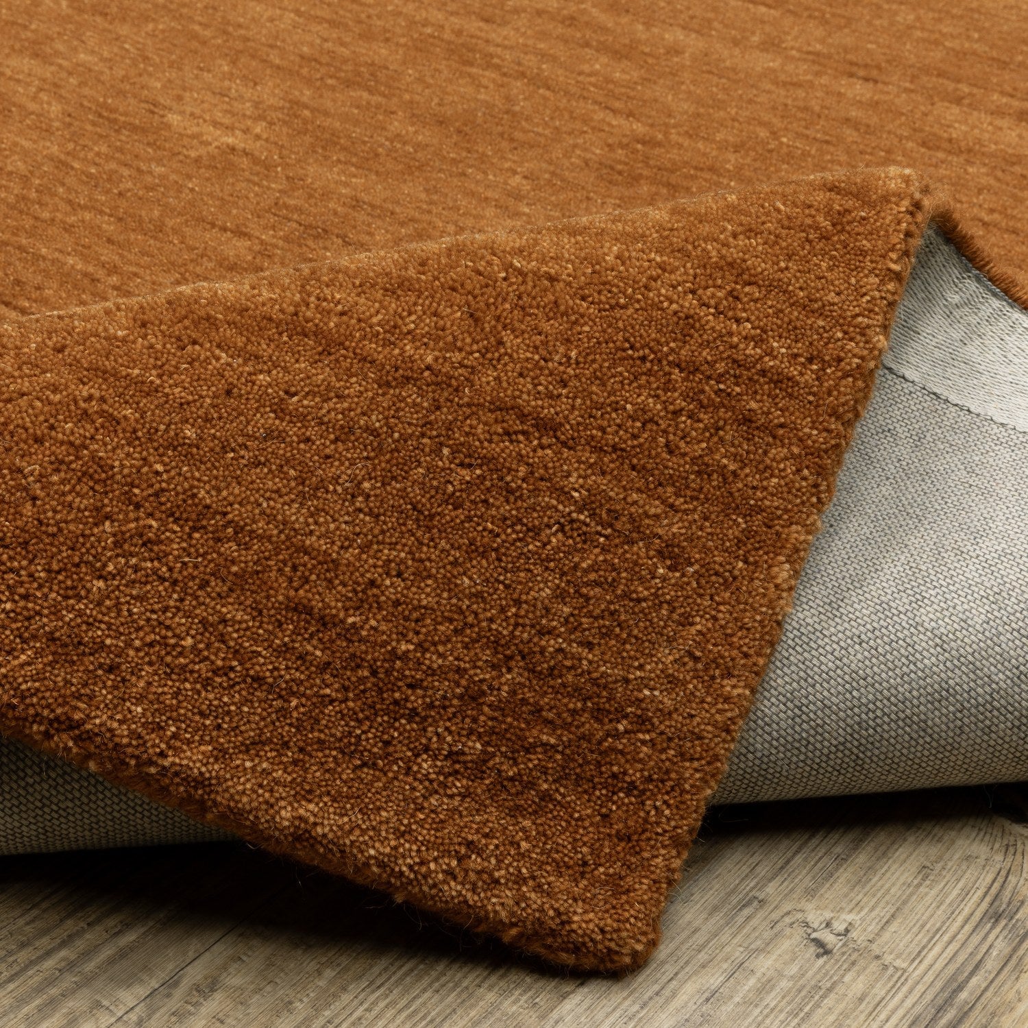 Aniston II Heathered Rust Solid Wool Rug - Aniston II 27118