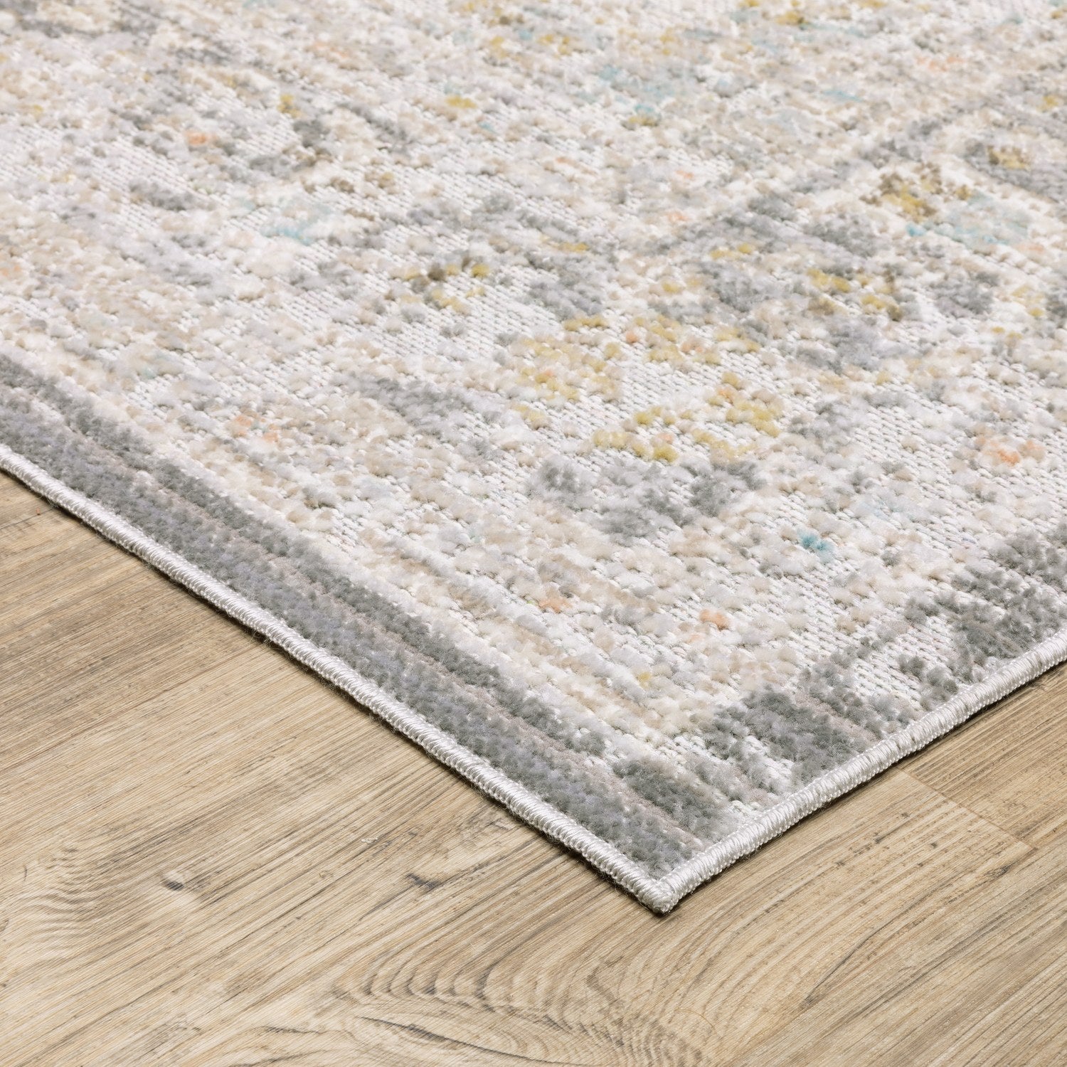 Cavett Faded Medallion Grey Washed Vintage Rug - Cavett CAV02