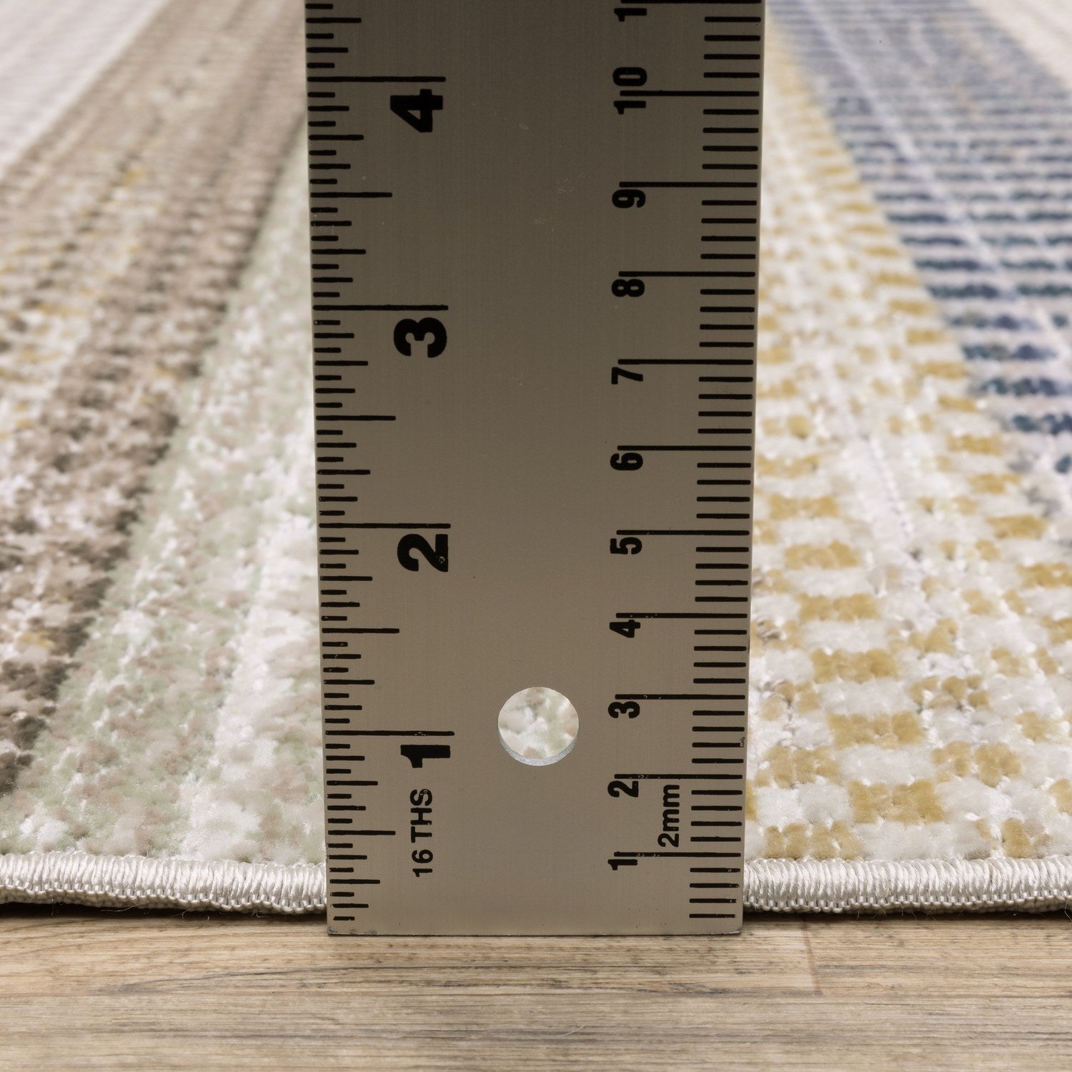 Cavett Kilim Stripe Ivory Multi Washed Vintage Rug - Cavett CAV08