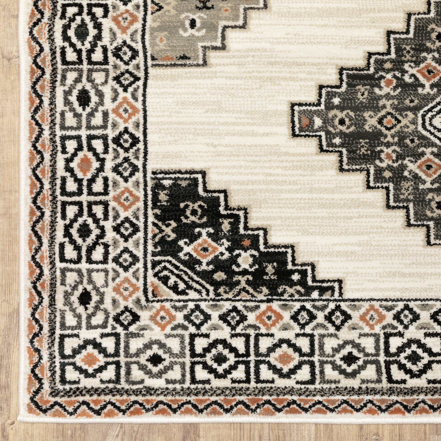 Georgia Southwest Medallion Ivory Multi Farmhouse Rug - Georgia 640A0