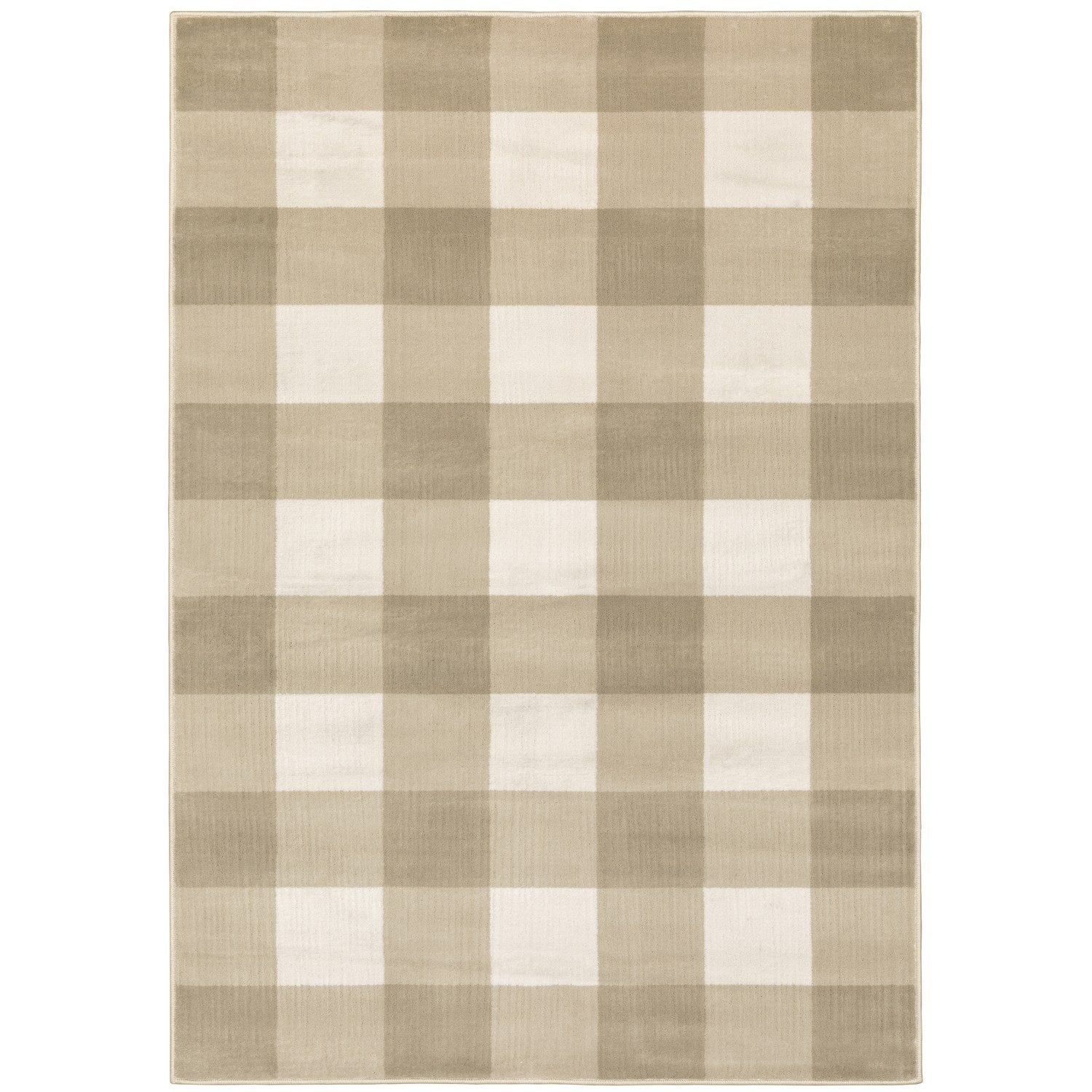 Georgia Buffalo Check Charcoal Ivory Farmhouse Rug - Georgia 678A0 #_shape=Rectangle