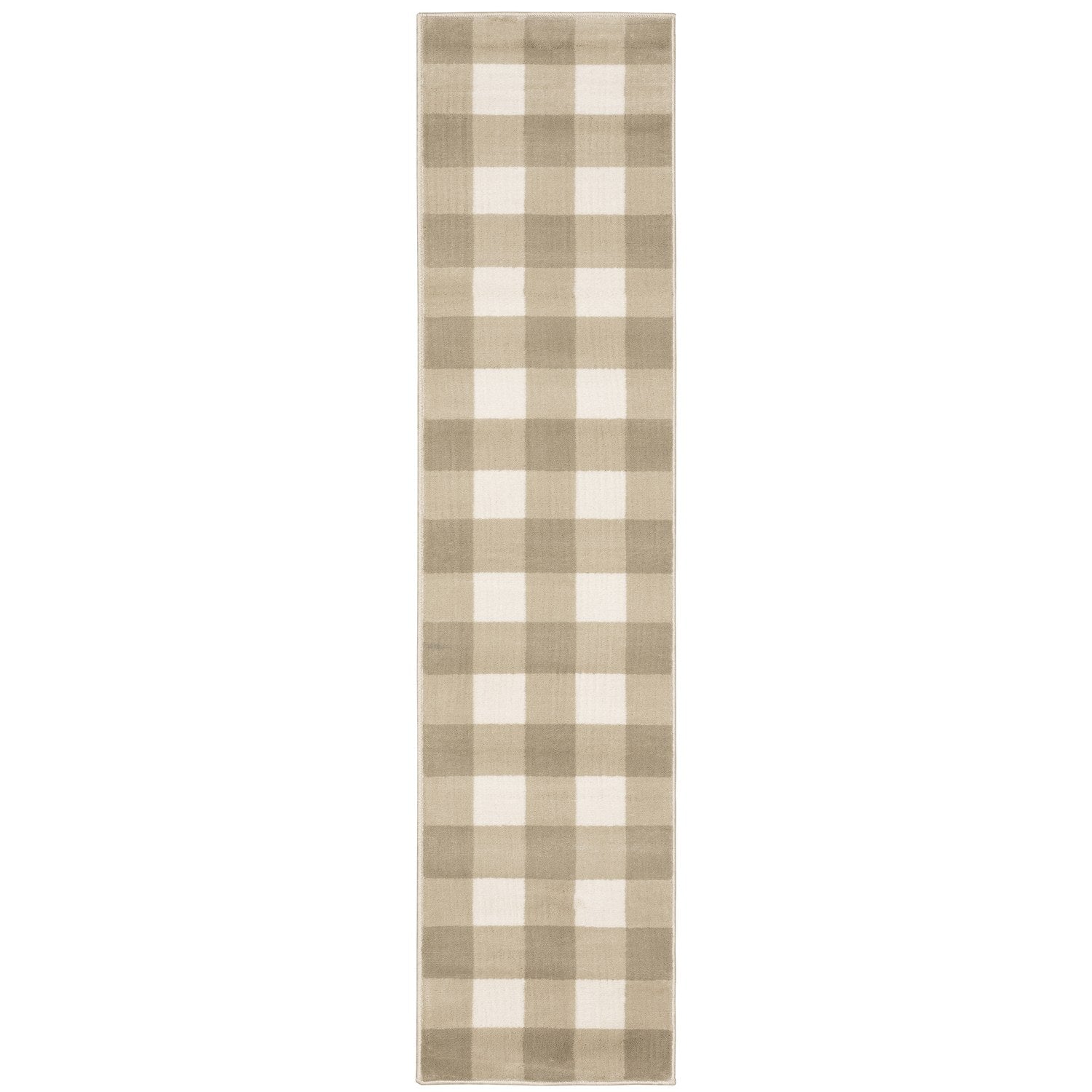 Georgia Buffalo Check Charcoal Ivory Farmhouse Rug - Georgia 678A0 #_shape=Runner
