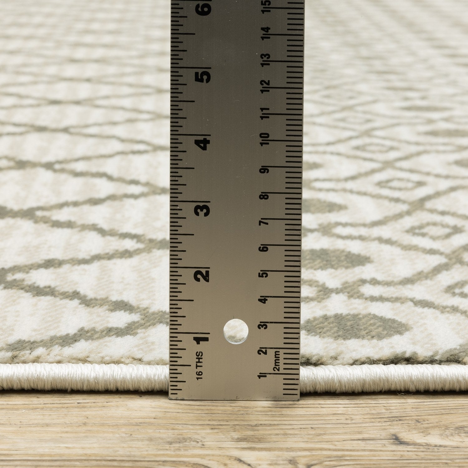 Georgia Moroccan Trellis Ivory Grey Farmhouse Rug - Georgia 717B0