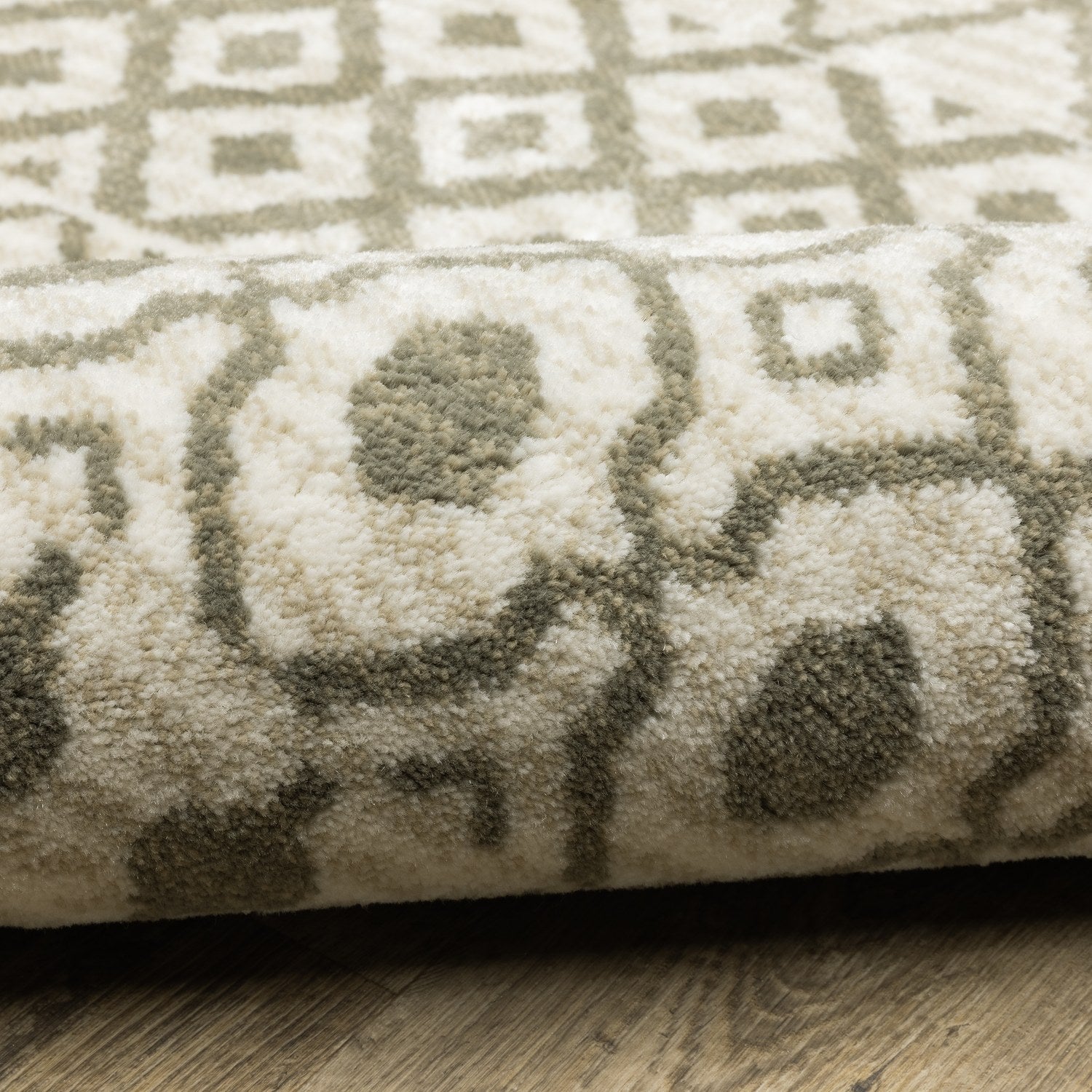 Georgia Moroccan Trellis Ivory Grey Farmhouse Rug - Georgia 717B0