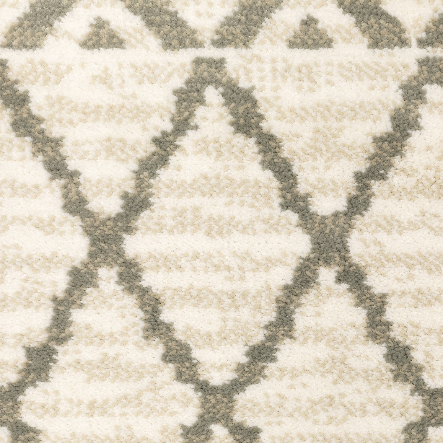 Georgia Moroccan Trellis Ivory Grey Farmhouse Rug - Georgia 717B0