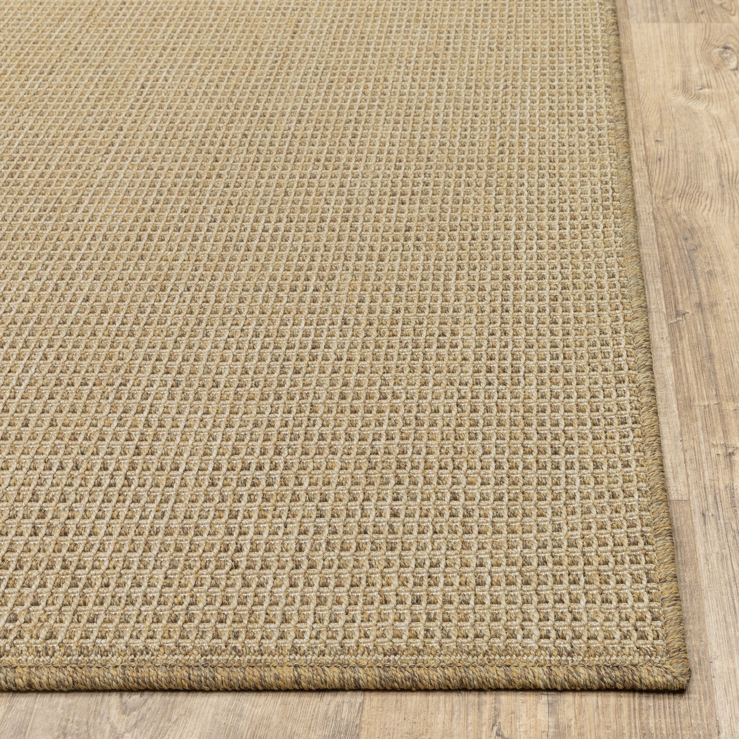 Karavia Solid Khaki Seagrass Look Indoor Outdoor Rug - Karavia 2067X