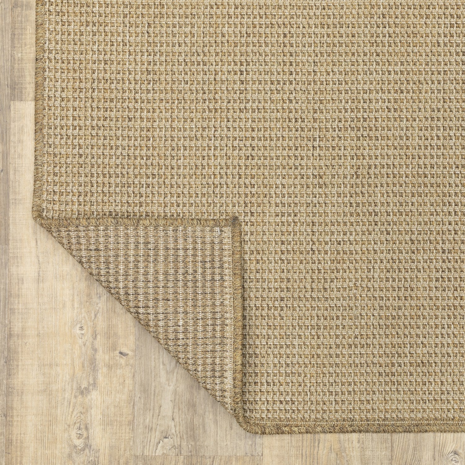Karavia Solid Khaki Seagrass Look Indoor Outdoor Rug - Karavia 2067X