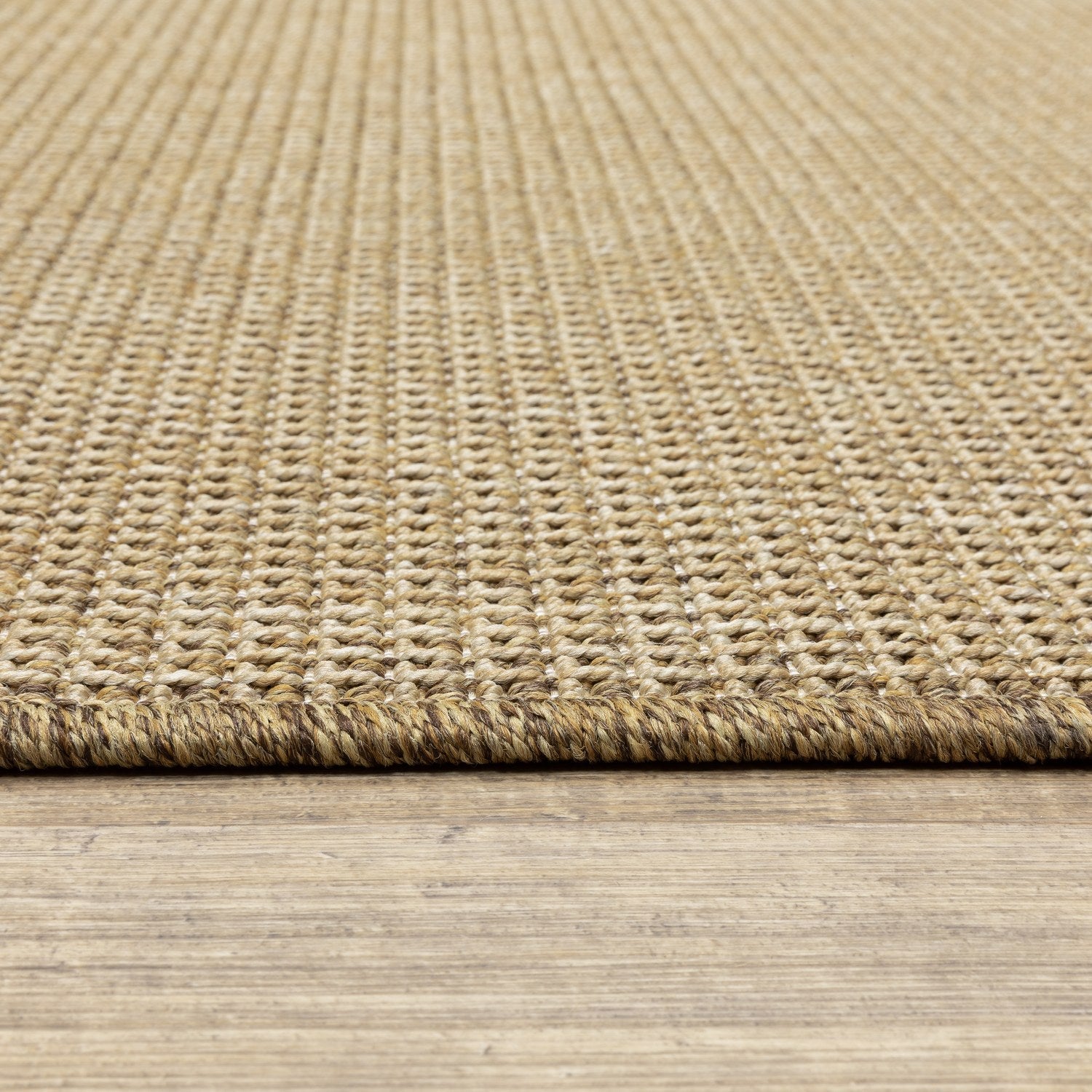 Karavia Solid Khaki Seagrass Look Indoor Outdoor Rug - Karavia 2067X
