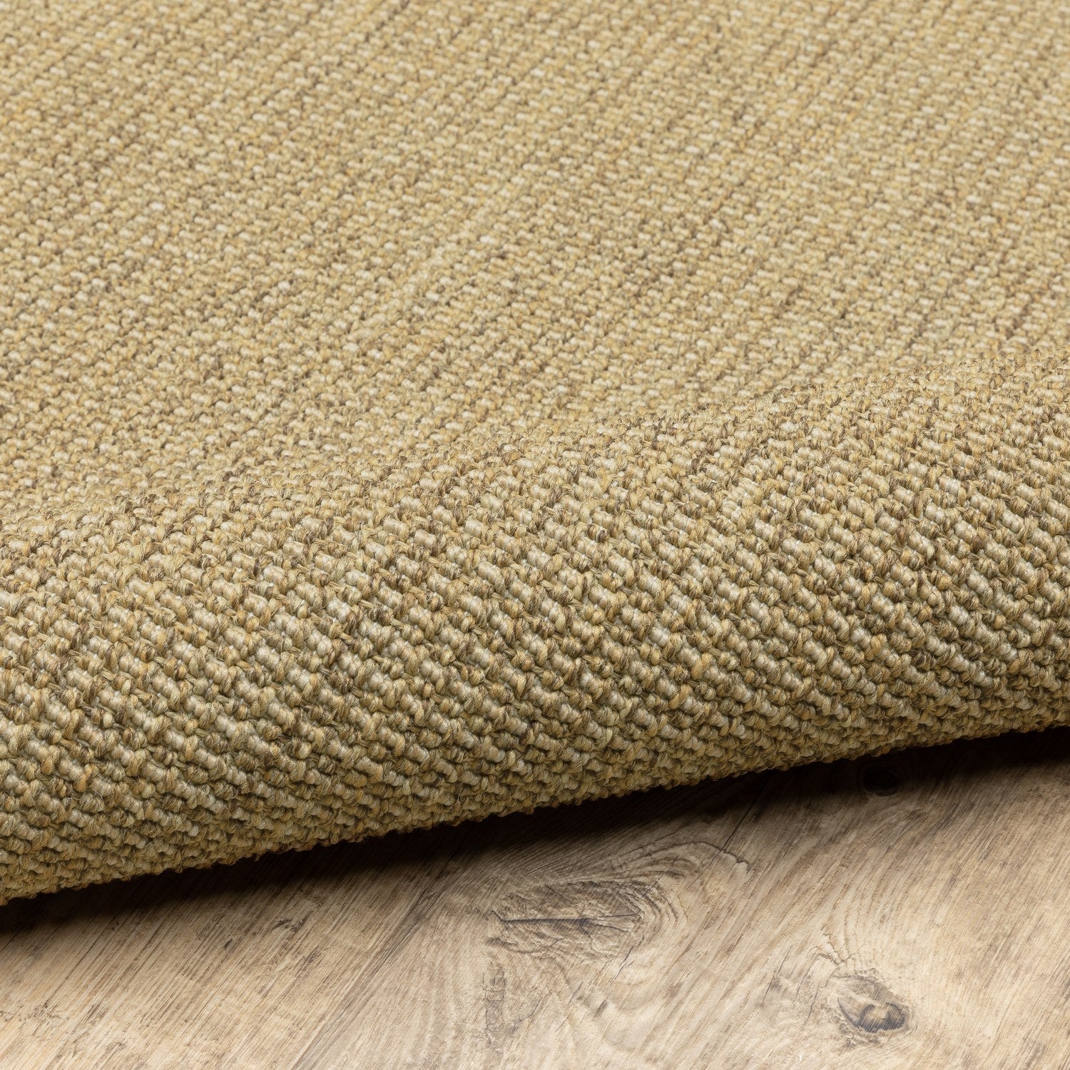 Karavia Solid Tan Seagrass Look Indoor Outdoor Rug - Karavia 2068X