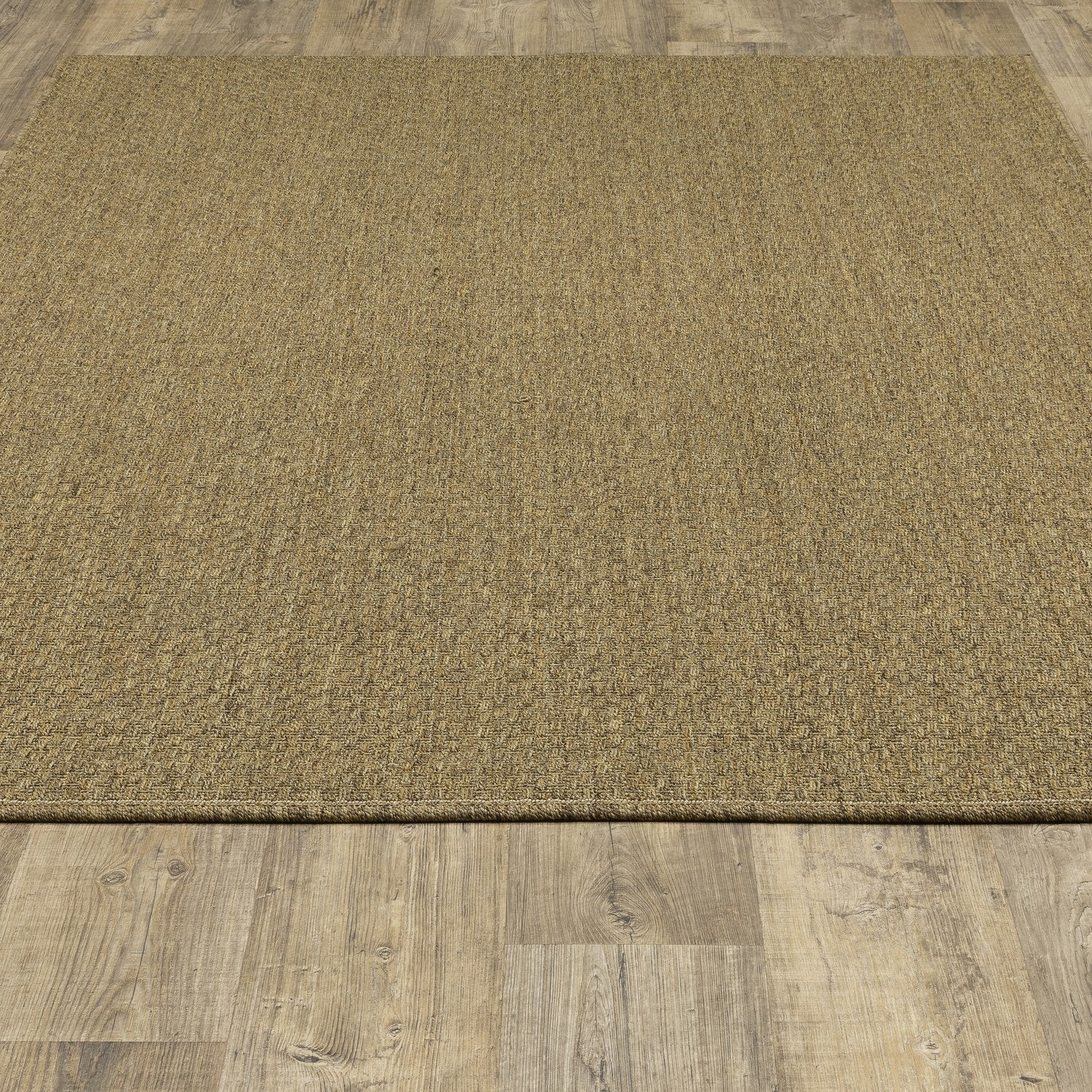 Karavia Solid Mocha Seagrass Look Indoor Outdoor Rug - Karavia 2160N